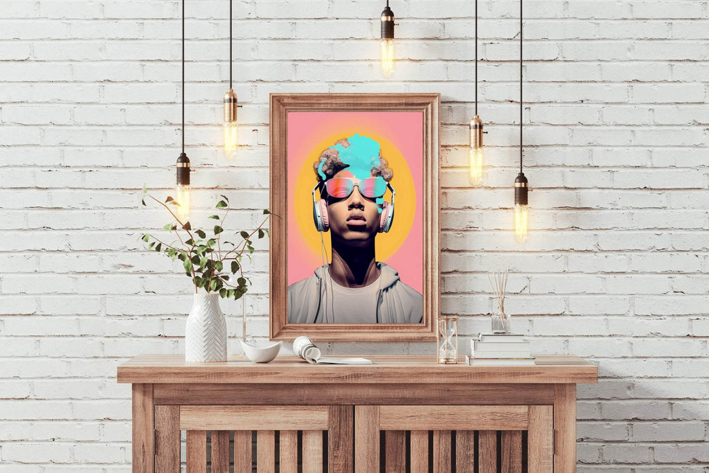 Hey DJ Headphones Wall Art - beink online art store