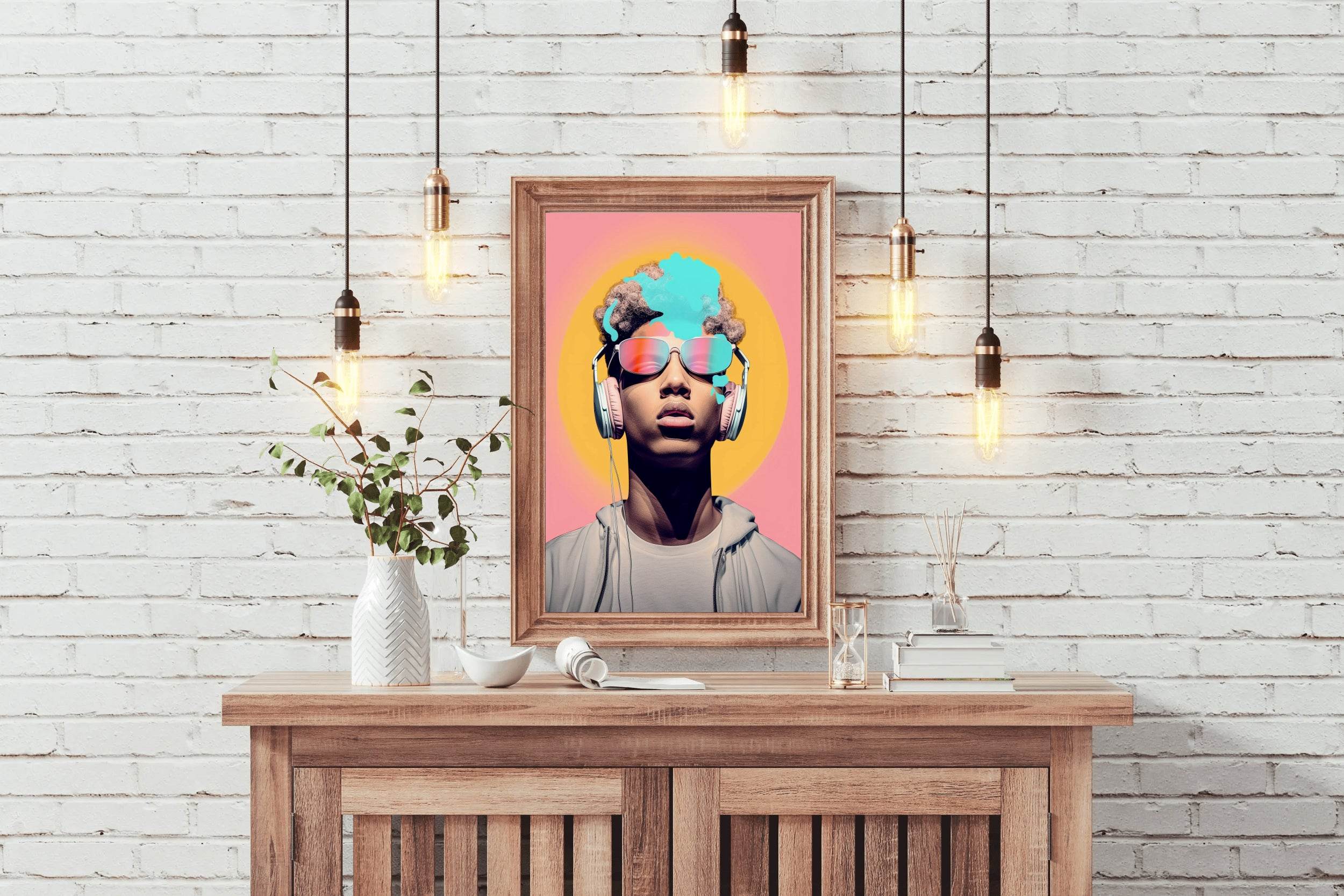 Hey DJ Headphones Wall Art - beink online art store