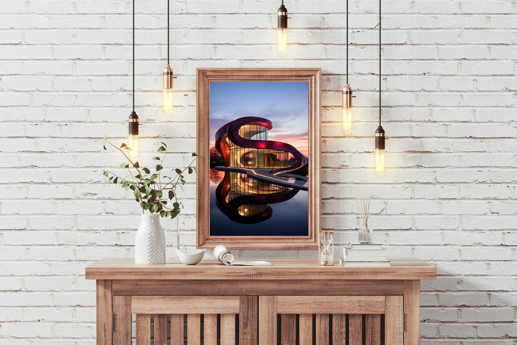 Villa Savoye Architectural Wall Art - beink online art store