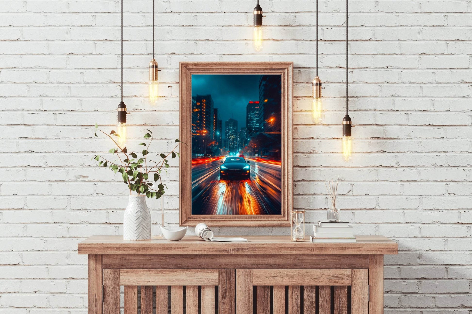 Tesla Model S Wall Art - beink online art store
