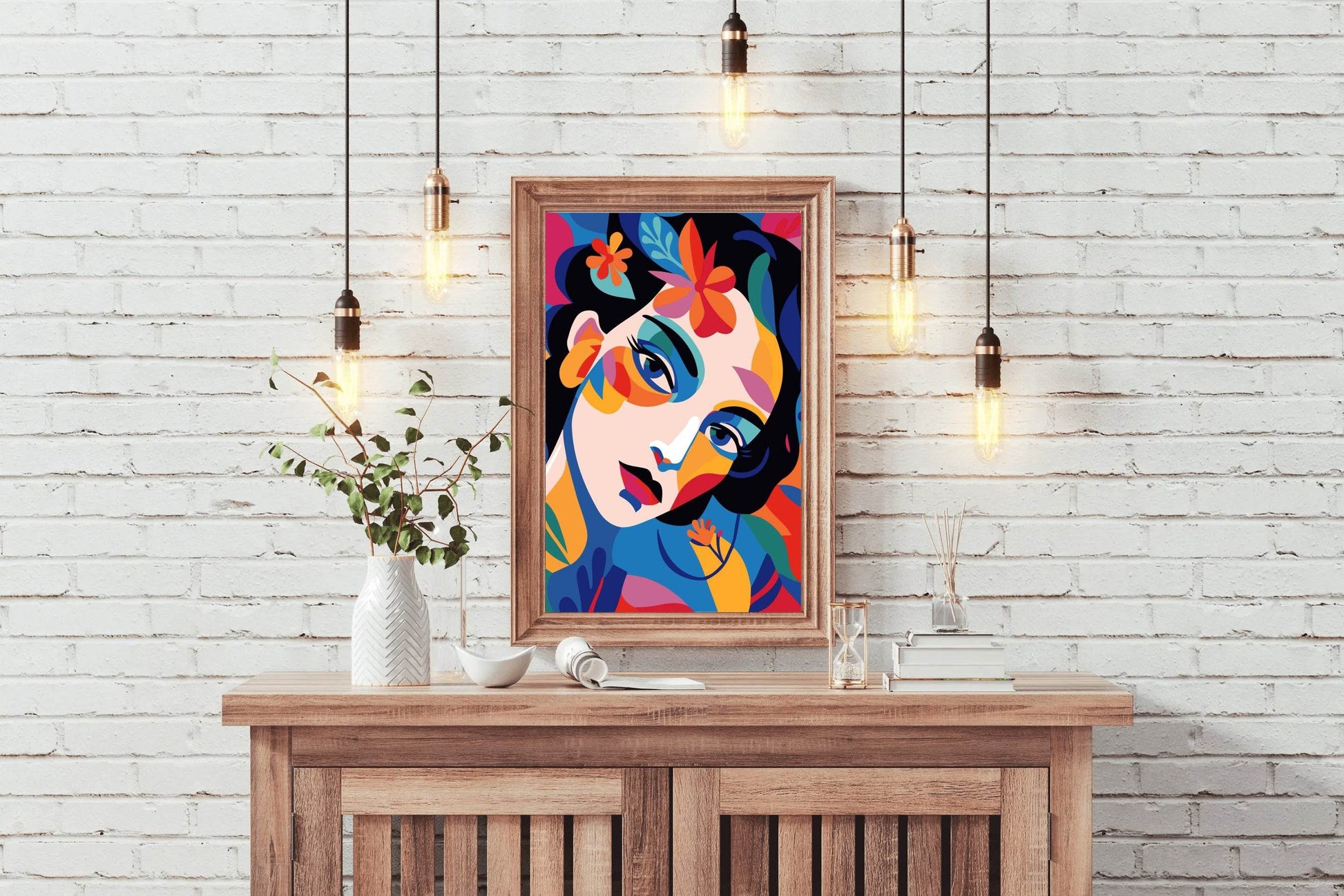 Drawing of a Beautiful Girl Wall Art - beink online art store