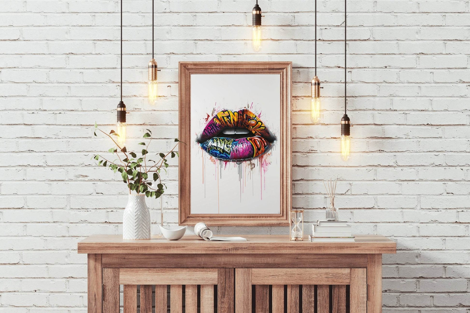 Graffiti on Lips Wall Art - beink online art store