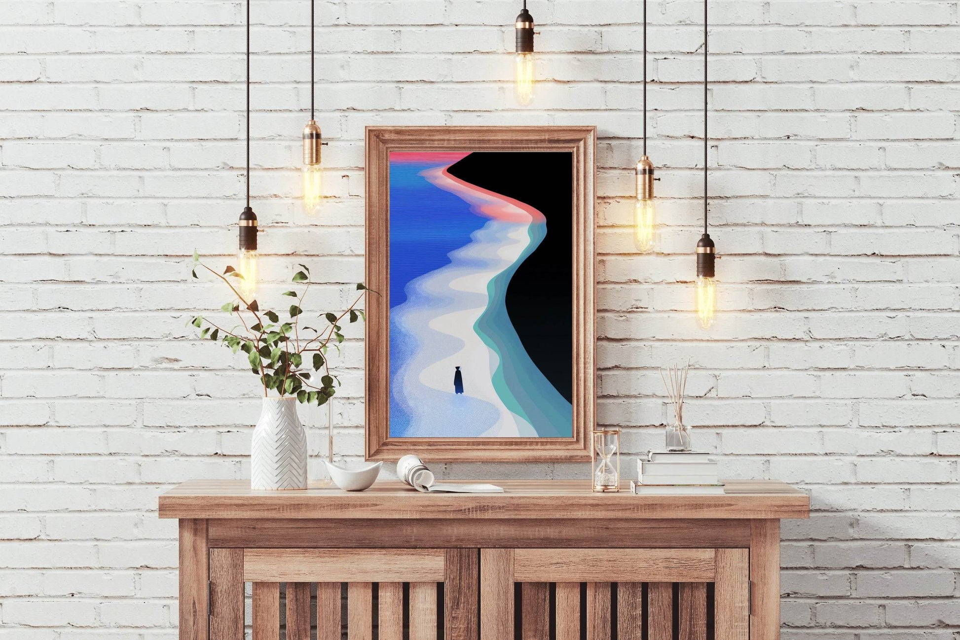 Solitary Figure on the Shore Wall Art - beink online art store