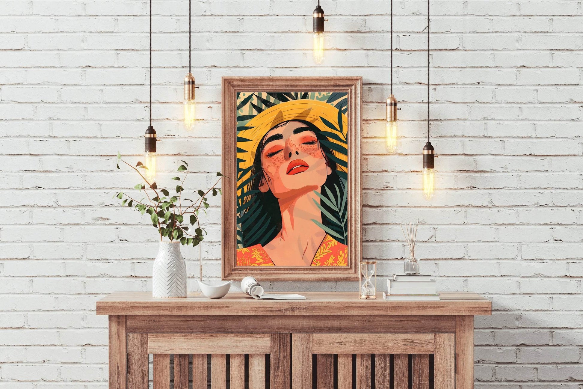 A Stylish Young Woman in the Jungle - beink online art store