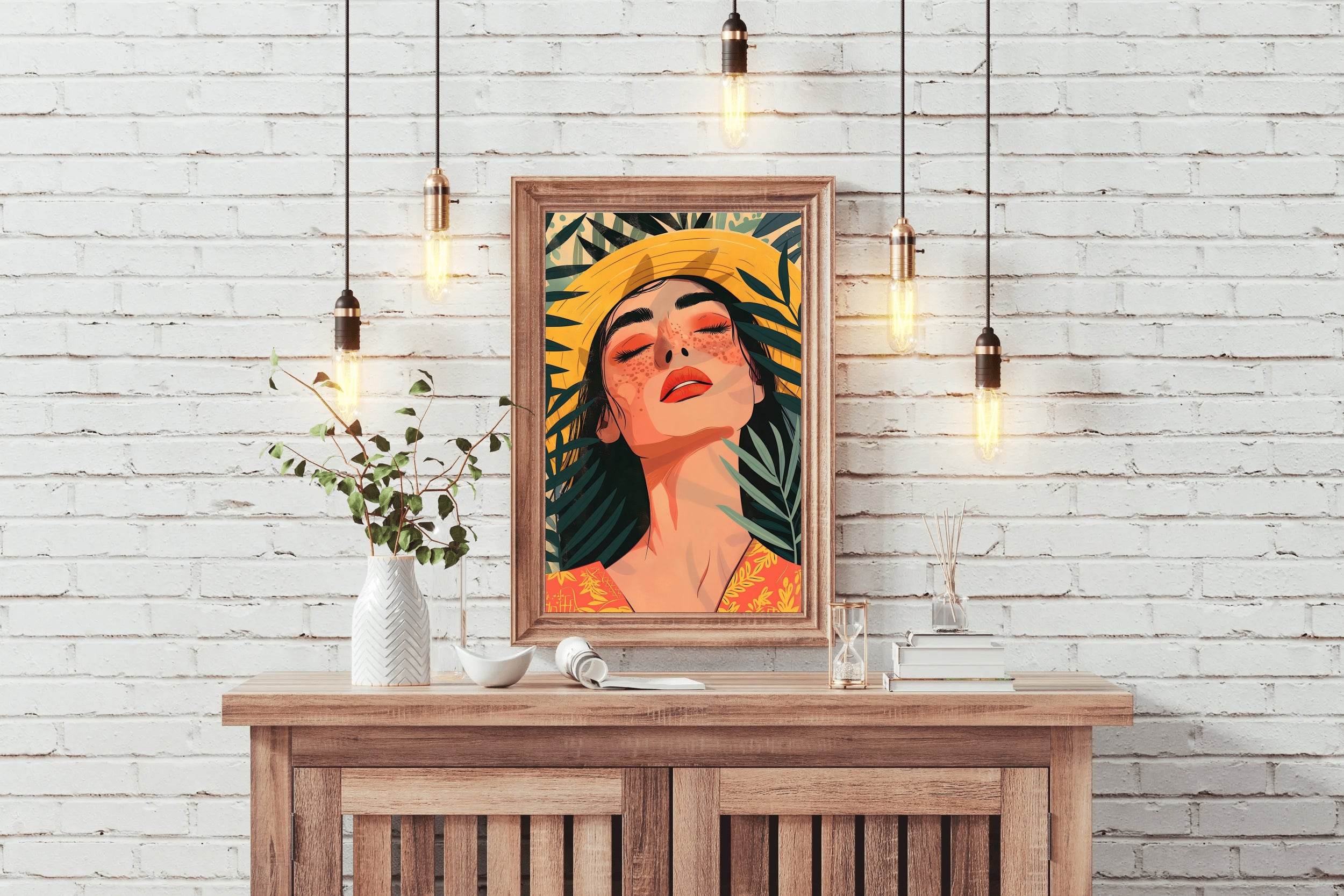 A Stylish Young Woman in the Jungle - beink online art store