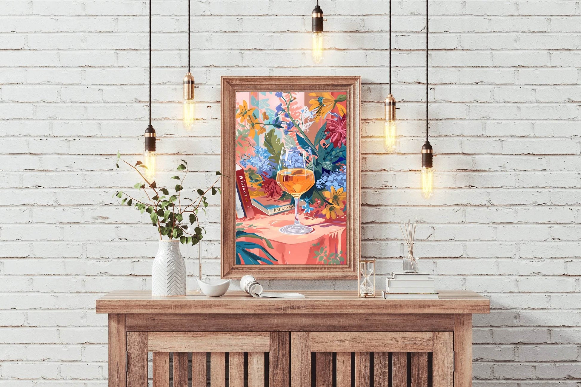 Cocktail Among the Flowers Wall Art - beink online art store