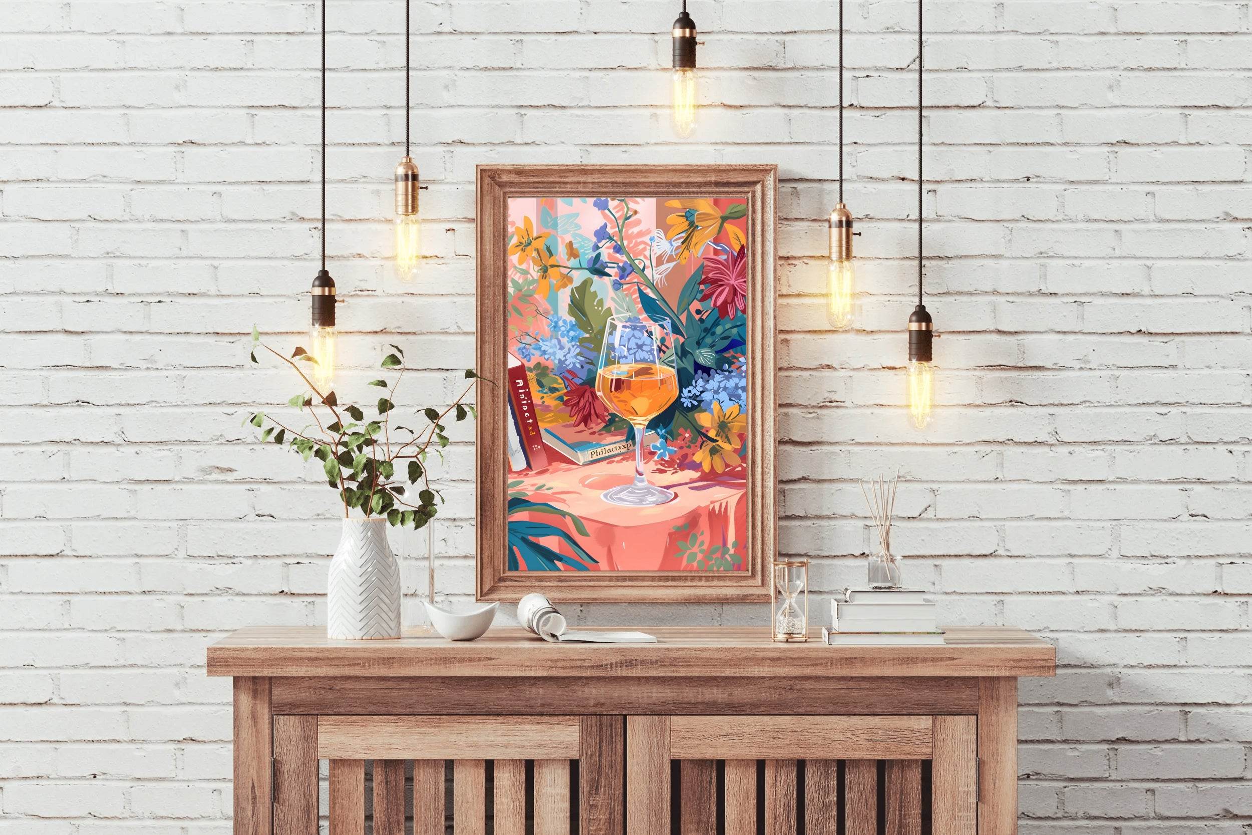 Cocktail Among the Flowers Wall Art - beink online art store