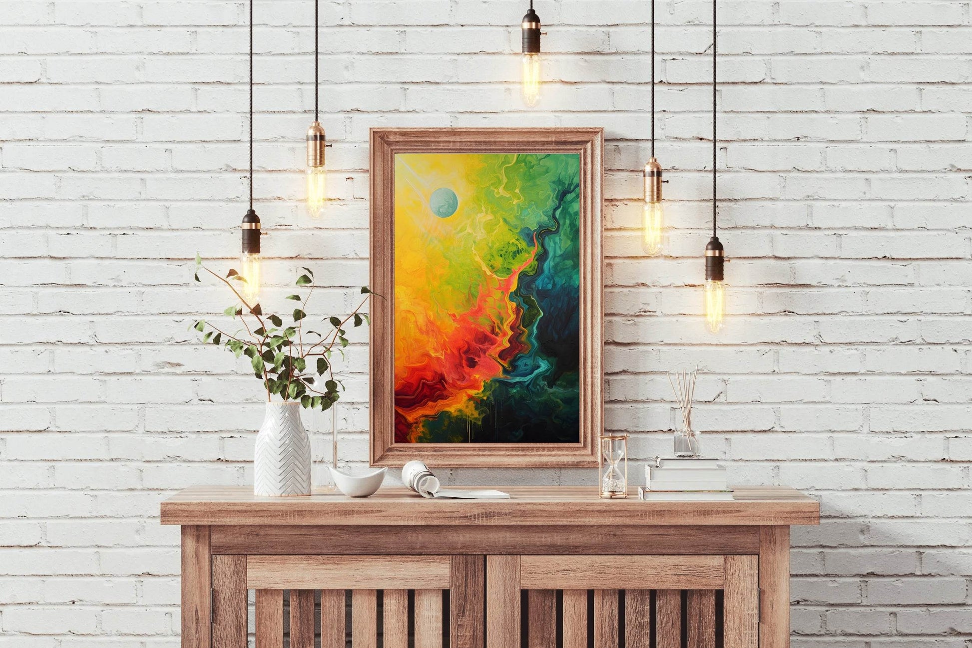 Colorful Abstract Painting Background Multicolor Wall Art - beink online art store