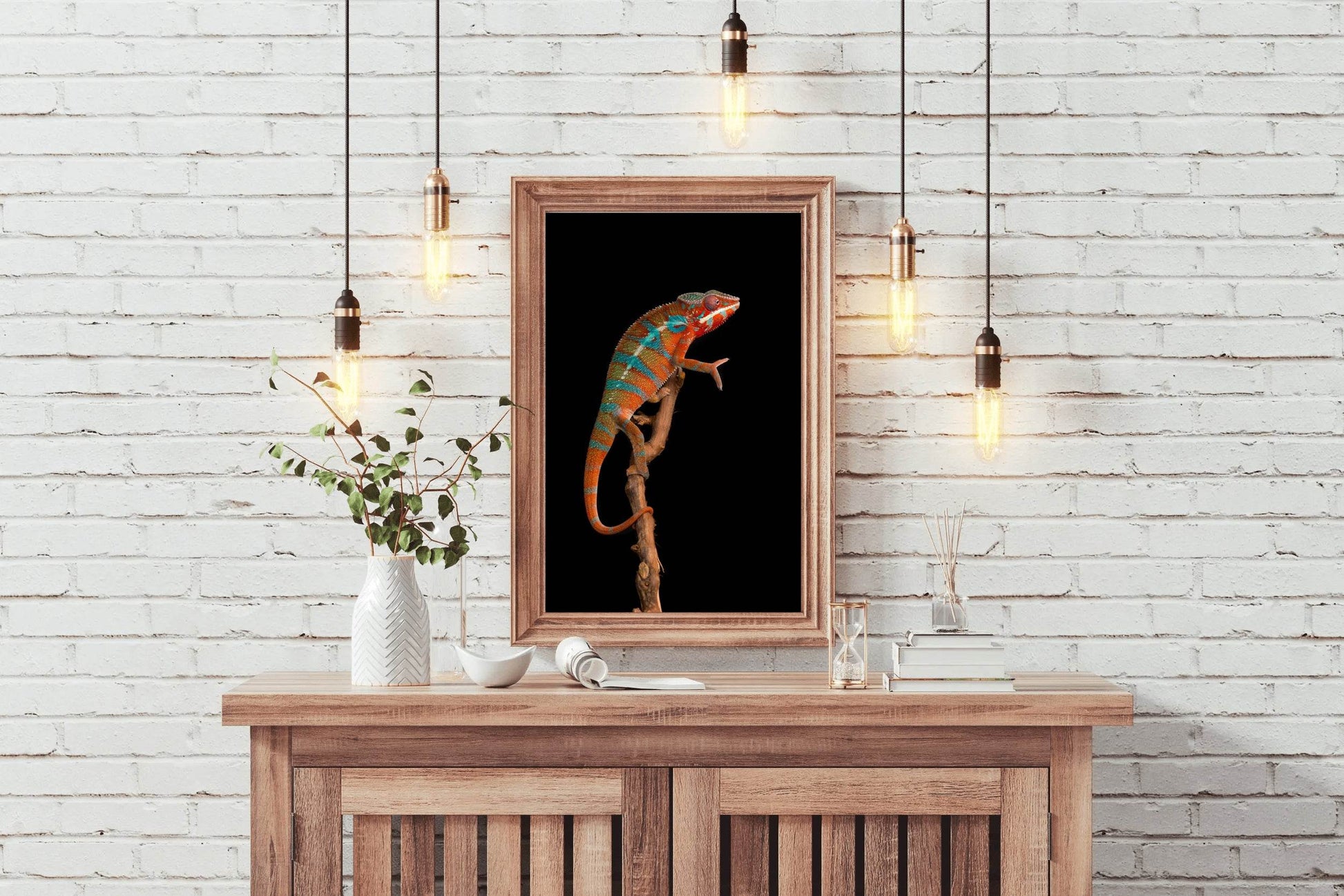 Panther Chameleon Animal Wall Art - beink online art store