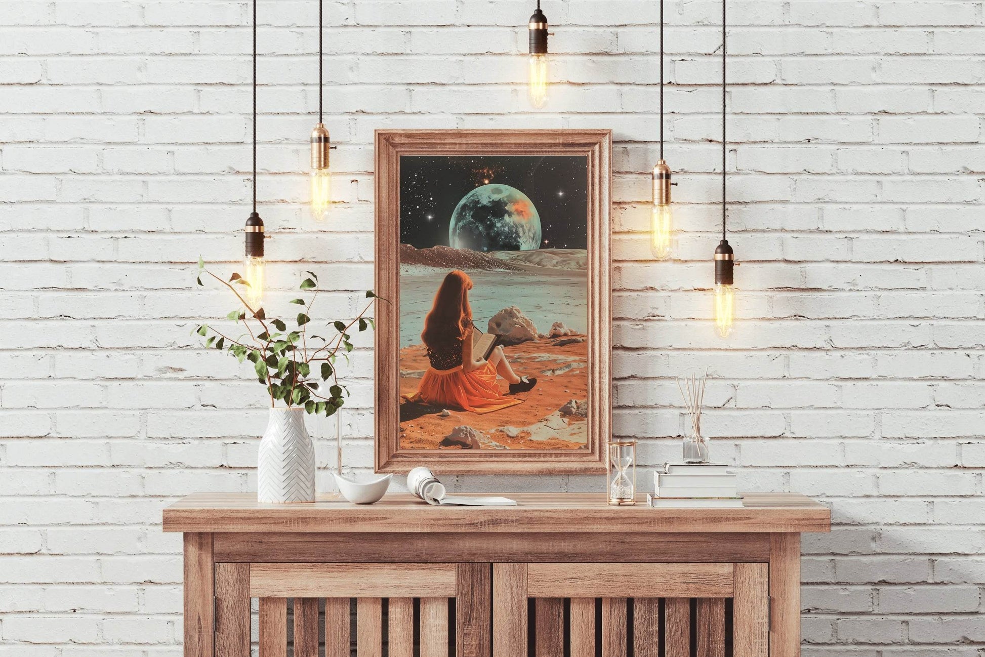 Woman Sitting in Front Of Our Globe Wall Art - beink online art store