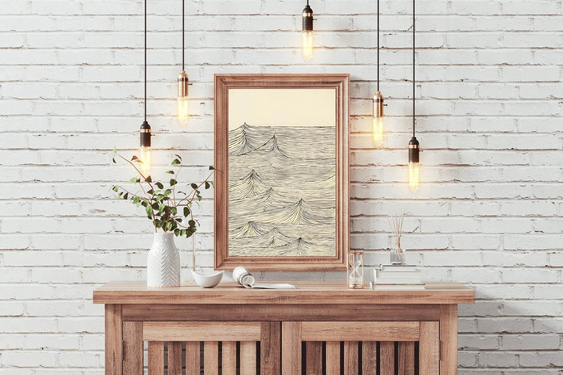 Black and White Sea Modern Wall Art - beink online art store