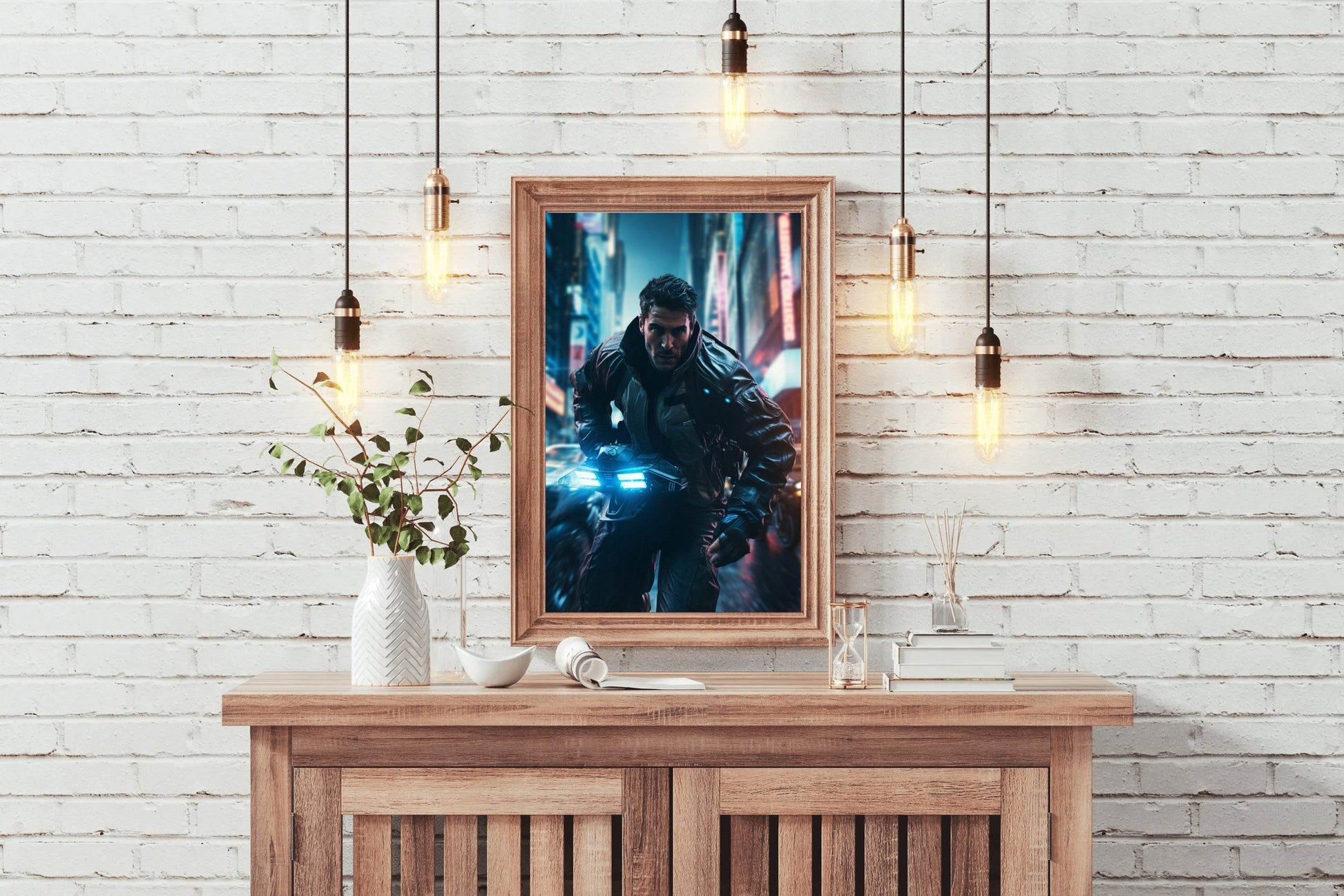 Cyberpunk Man Warrior Wall Art - beink online art store