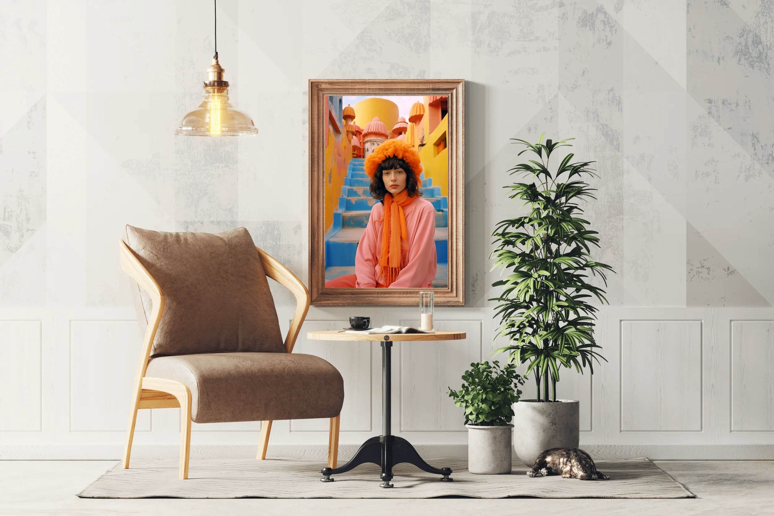 Moroccan Cotton Hat And Shawl Wall Art - beink online art store