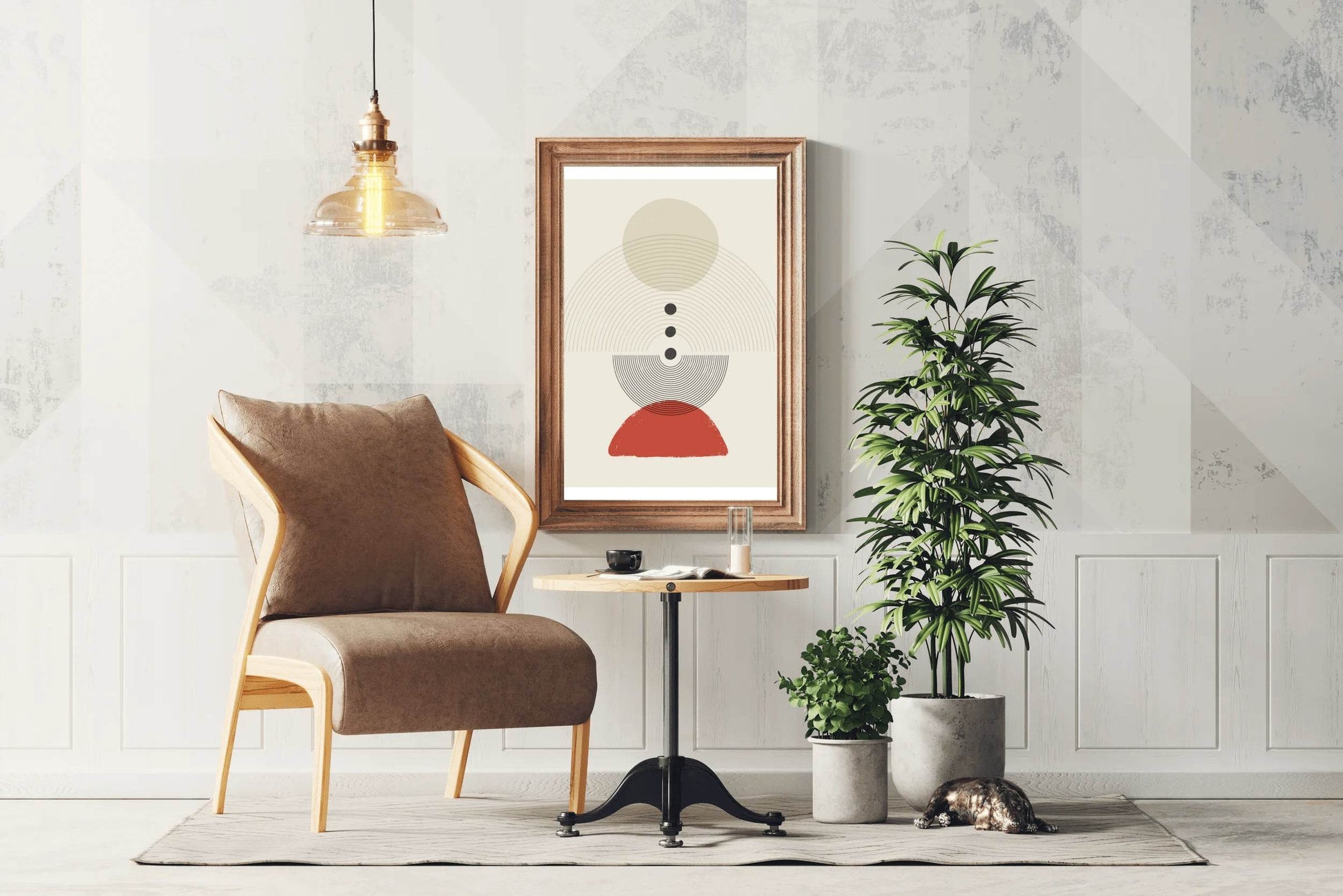 Circular Geometric Shapes Abstract Wall Art - beink online art store