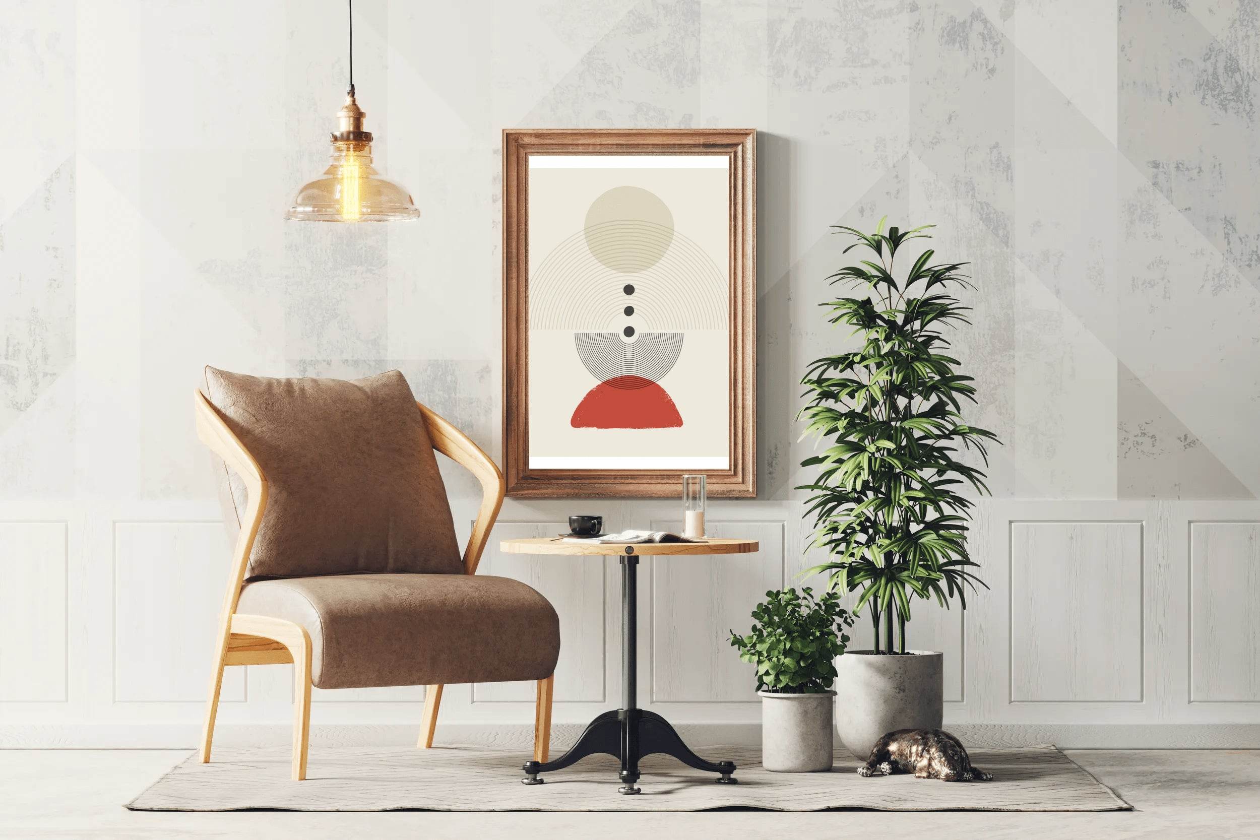 Circular Geometric Shapes Abstract Wall Art - beink online art store