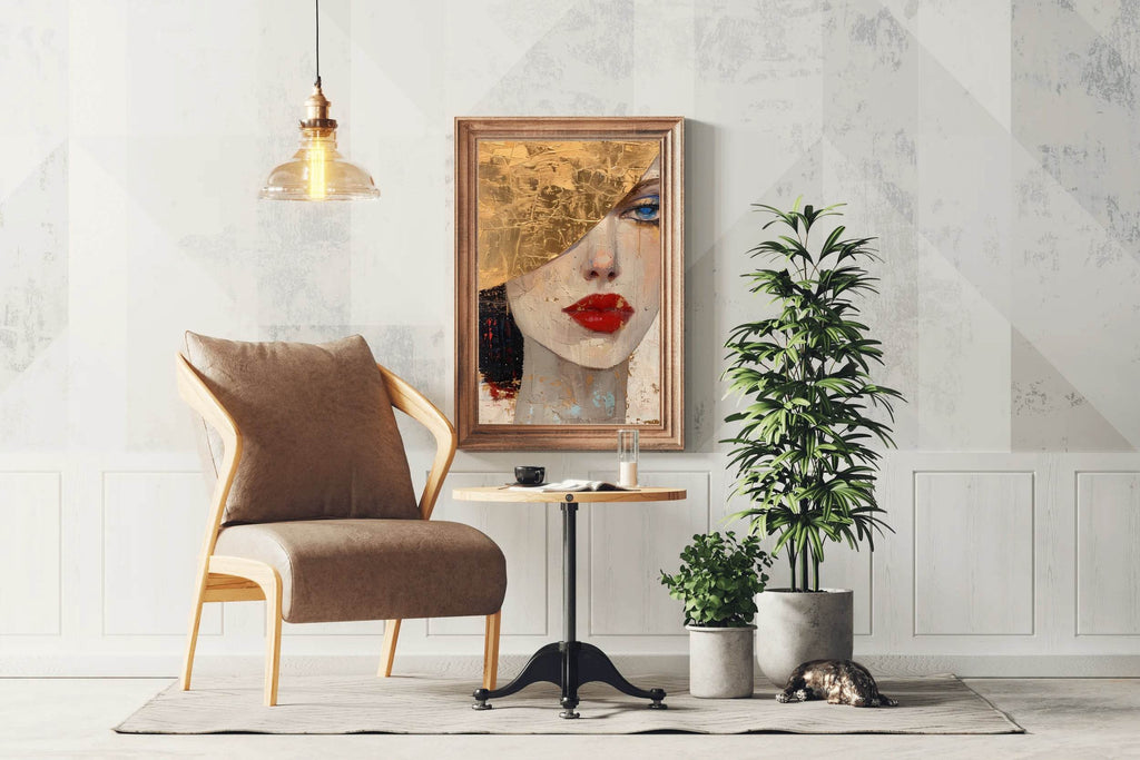 European Girl Face Painting Wall Art - beink online art store