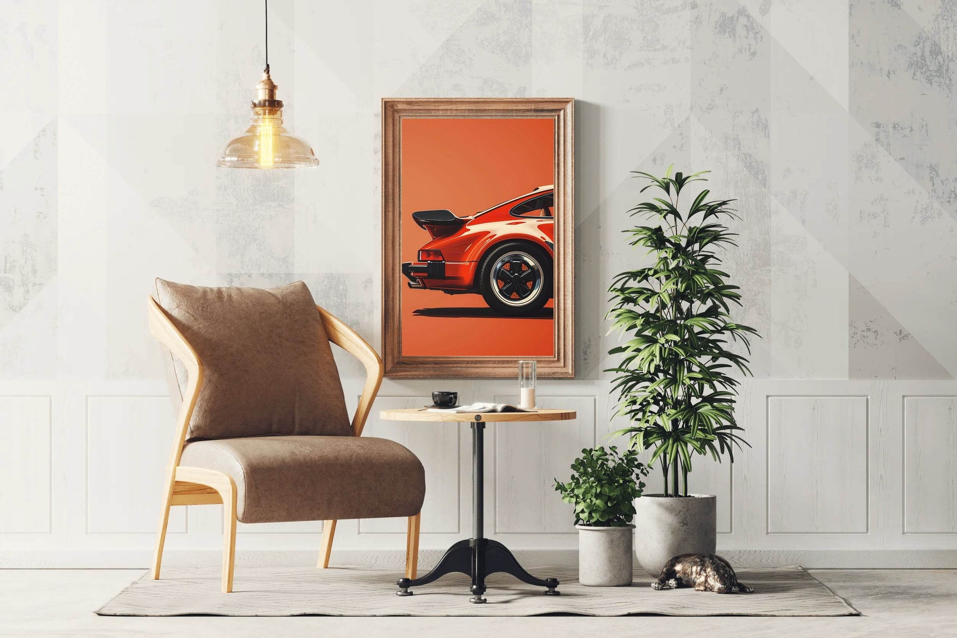 Portrait Painting Porsche Wall Art - beink online art store