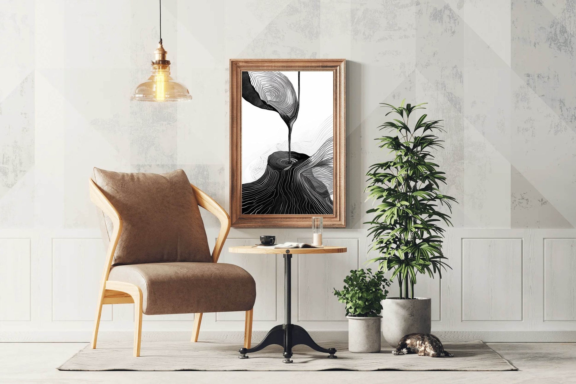 Cosmic Flow Ink Drawing Modern Wall Art - beink online art store