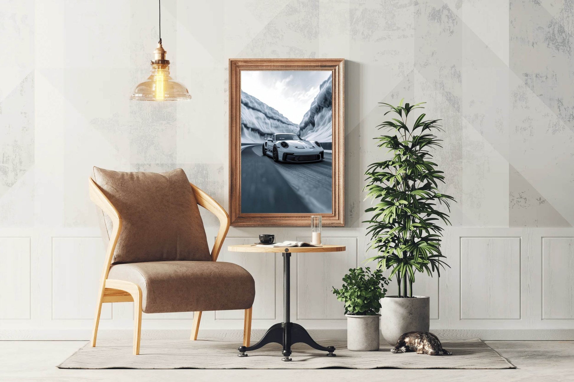Porsche 992 GT3 White Wall Art - beink online art store