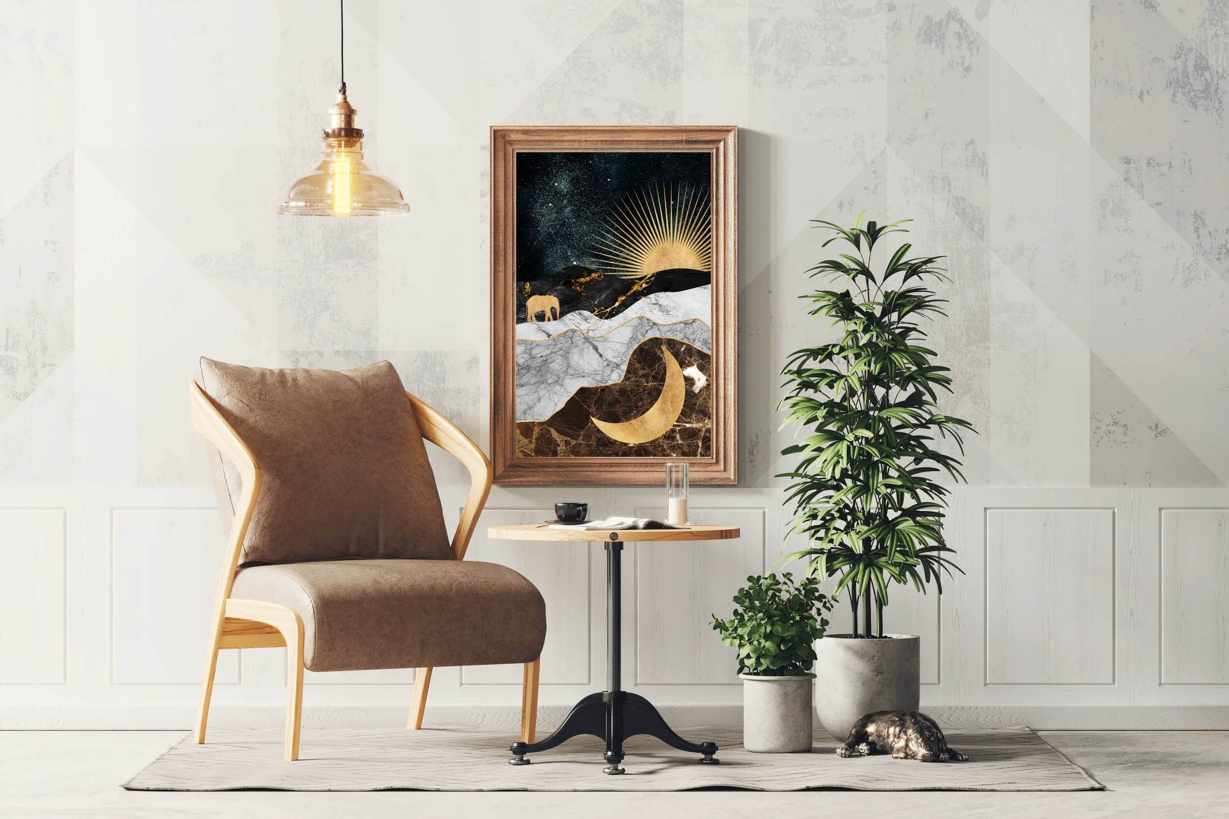 Lunar Sunrise Modern Wall Art - beink online art store
