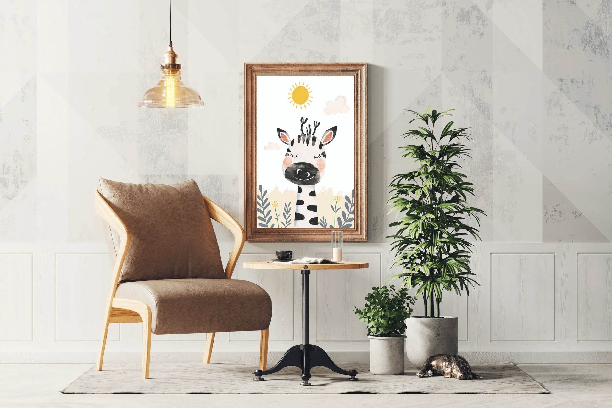 Cute Zebra Nursery Decor Image Kids Wall Art - beink online art store