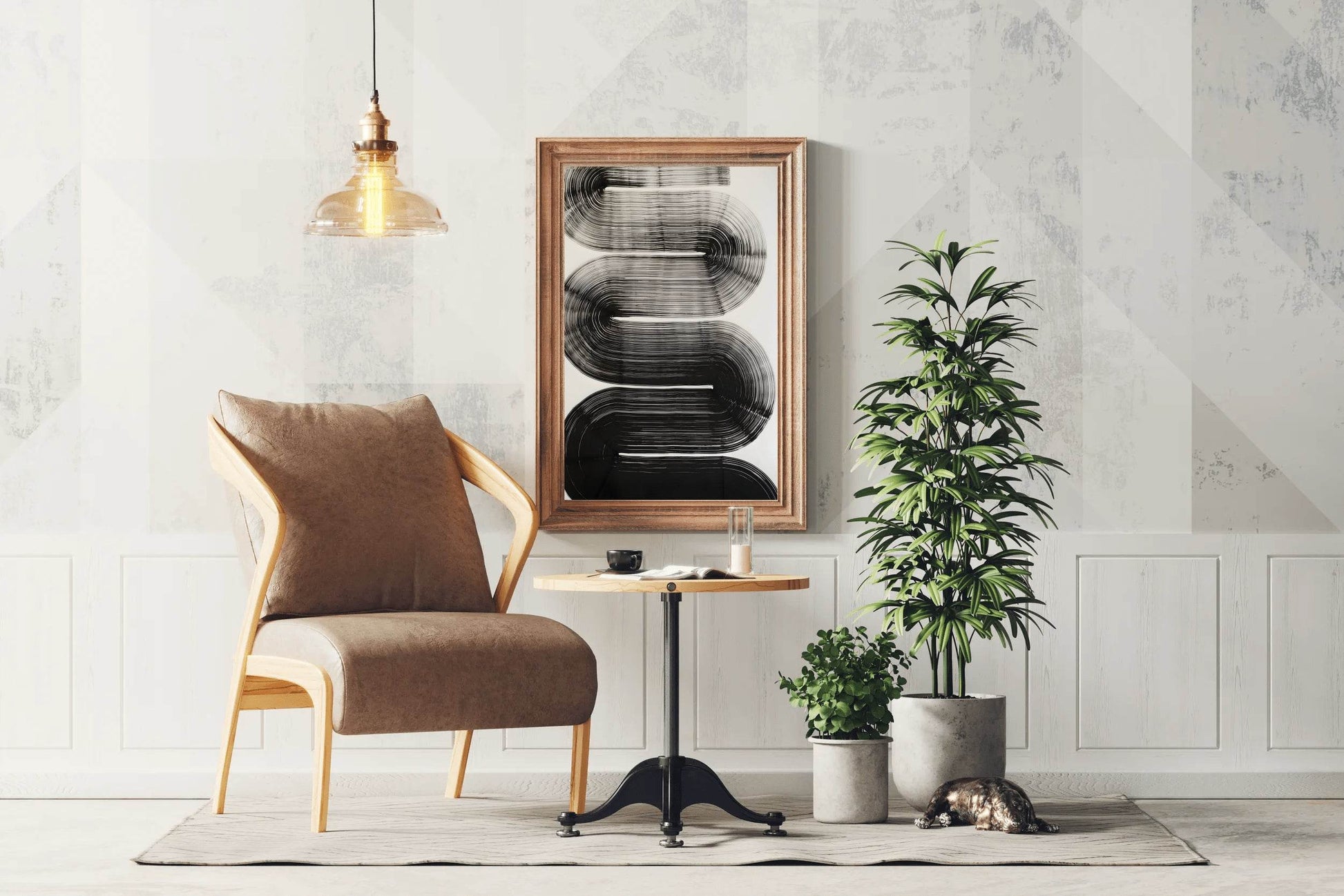Black and White Pattern Modern Wall Art - beink online art store