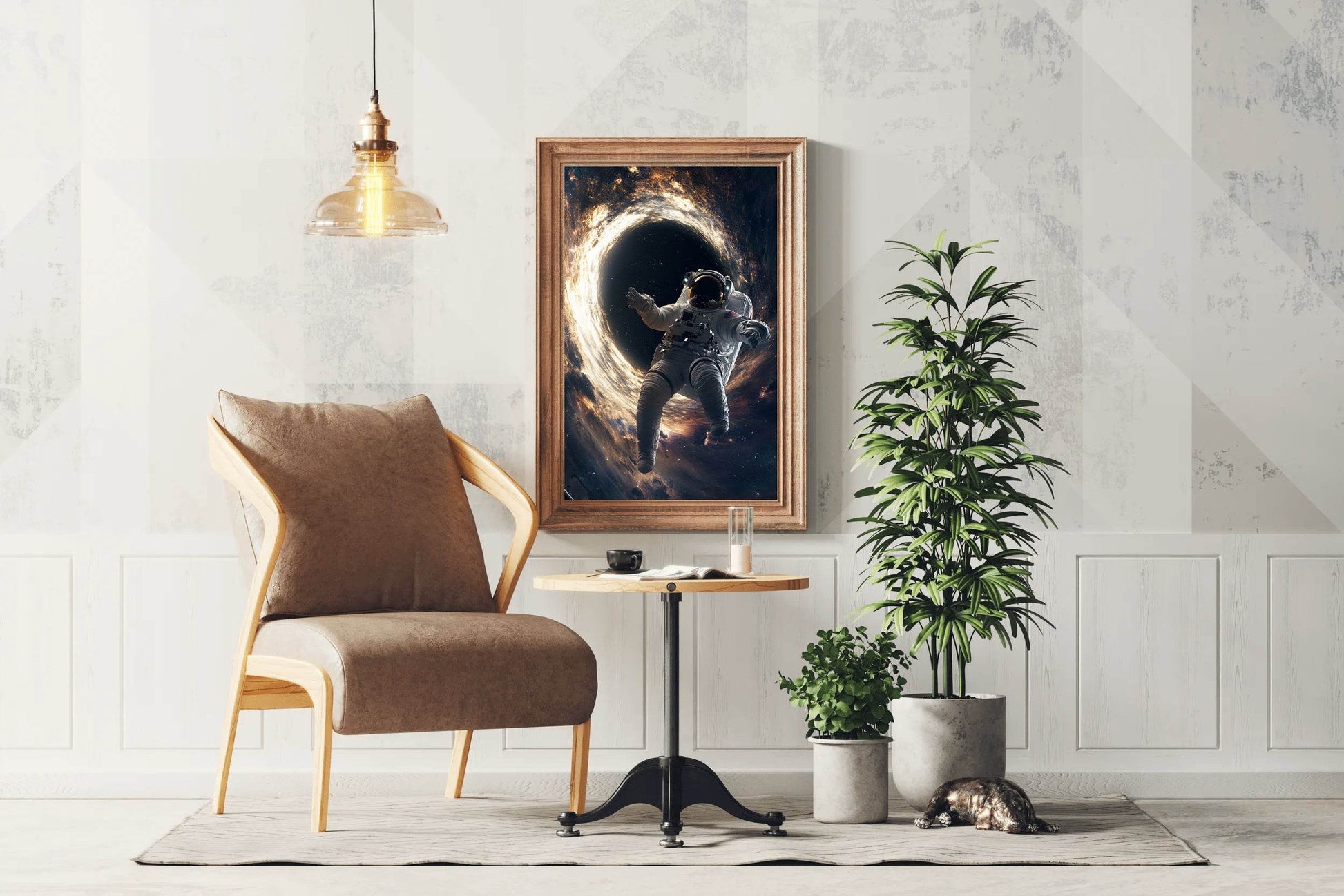 Astronaut in Black Hole floating Wall Art - beink online art store