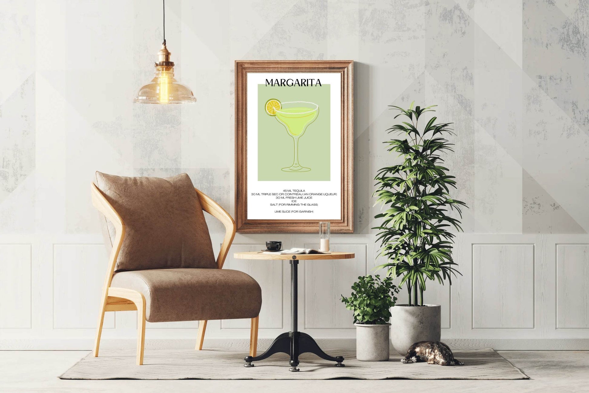Green Margarita Wall Art - beink online art store