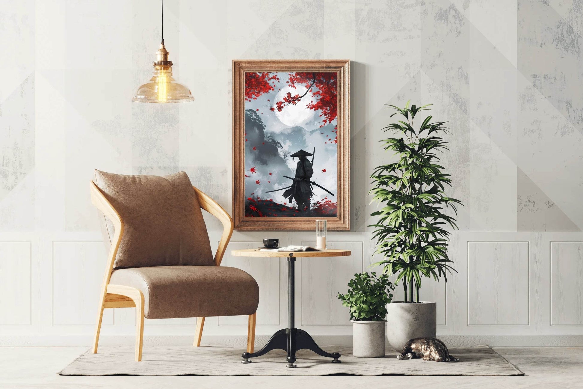 Samurai And Mountain Fuji Wall Art - beink online art store