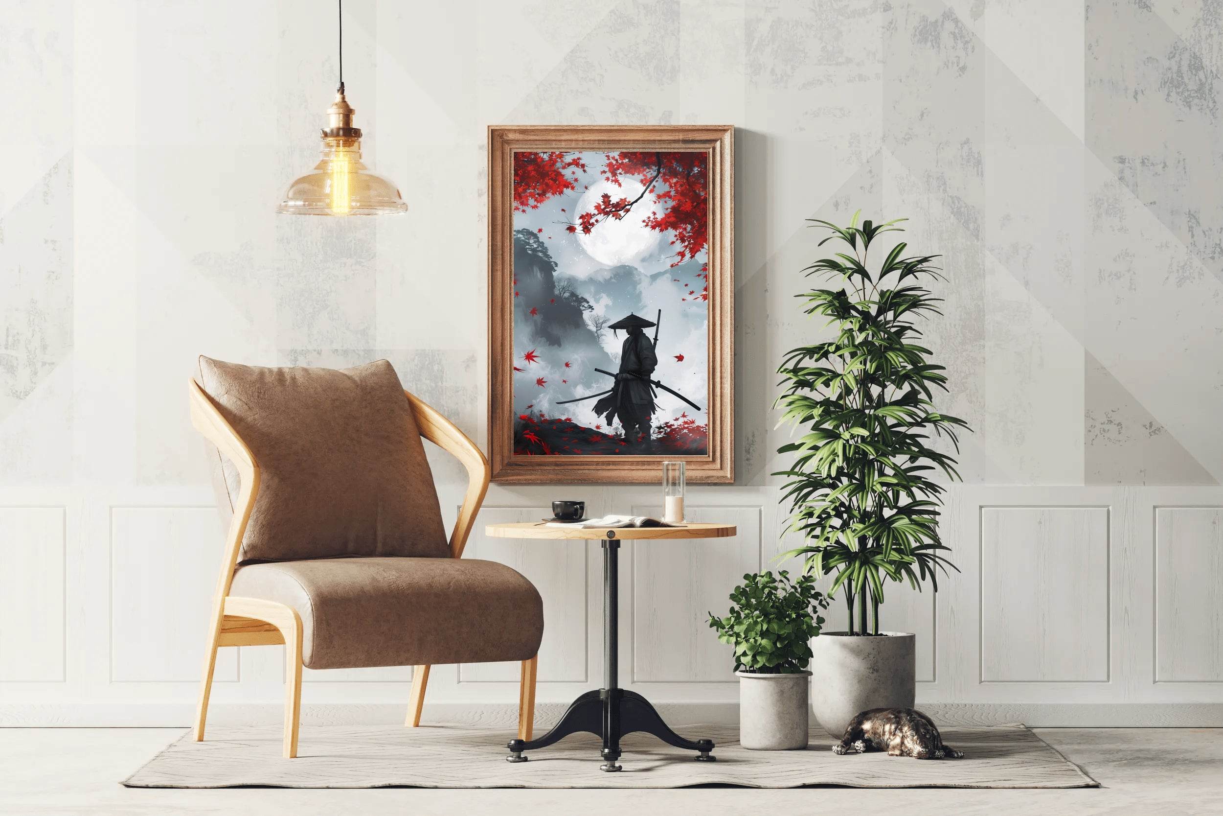 Samurai And Mountain Fuji Wall Art - beink online art store