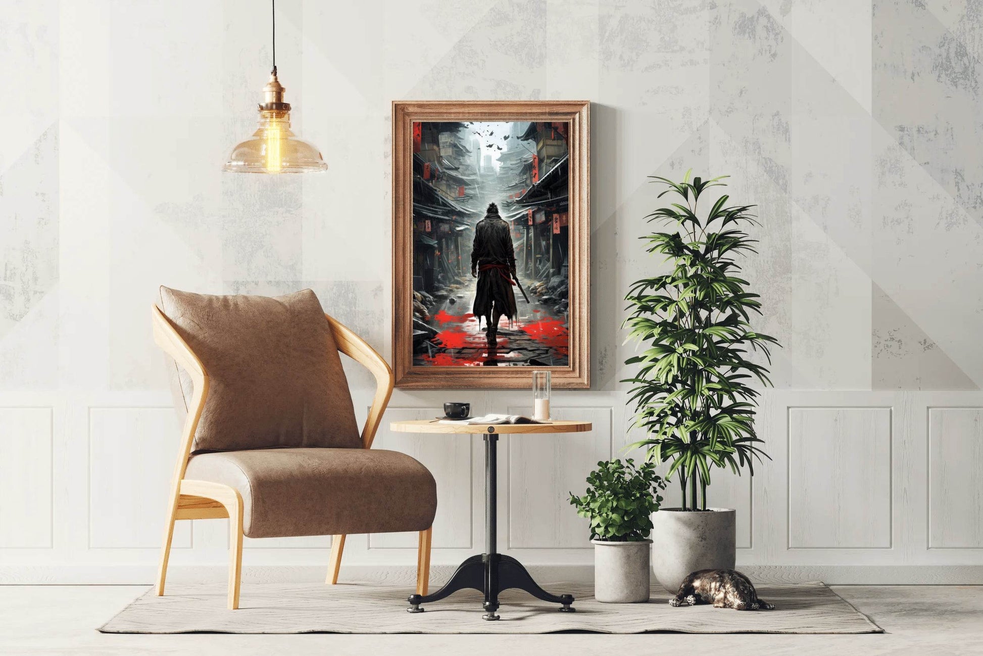 Full Shot Ninja Wearing equipment Anime Wall Art - beink online art store