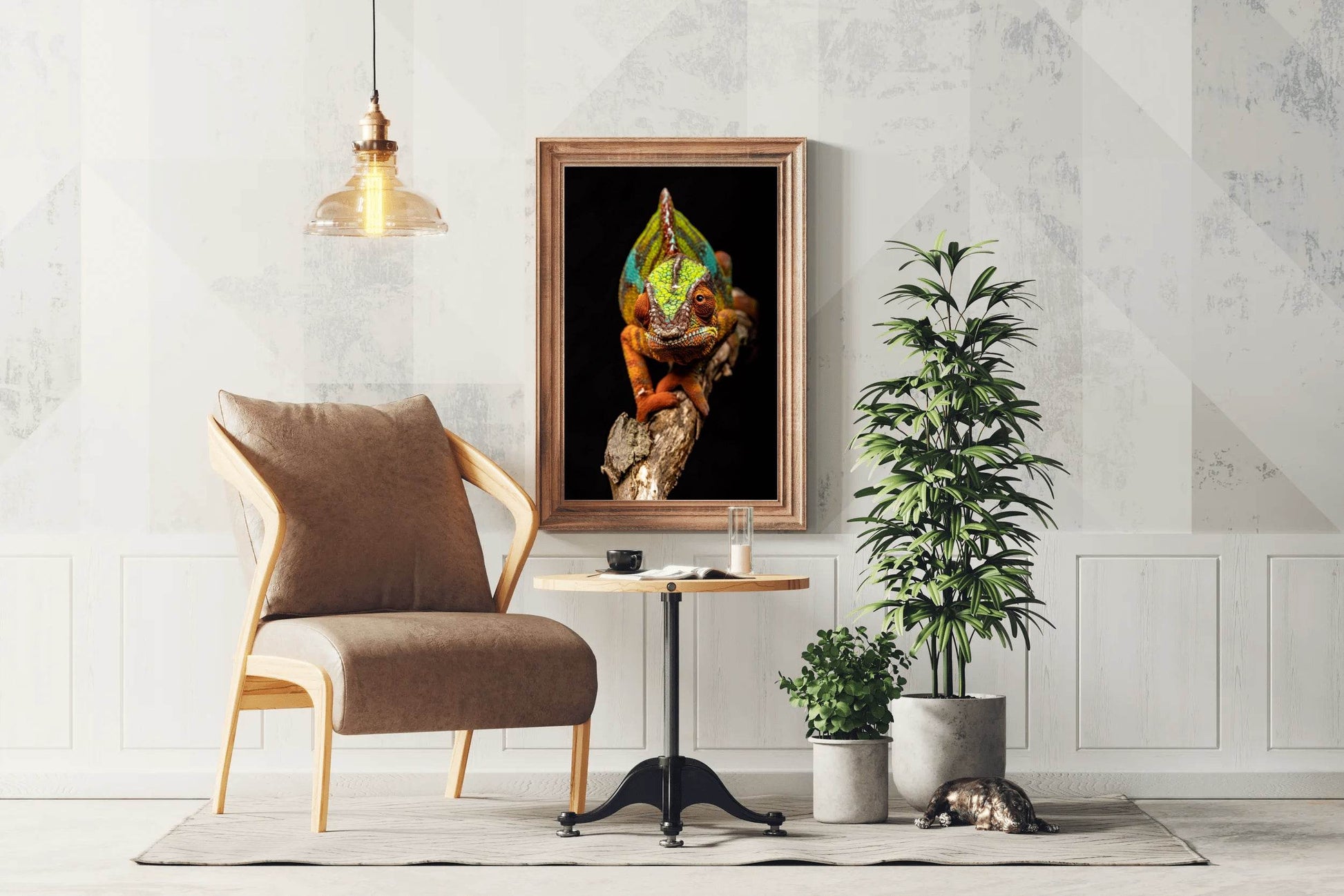 Panther Chameleon Animal Wall Art - beink online art store