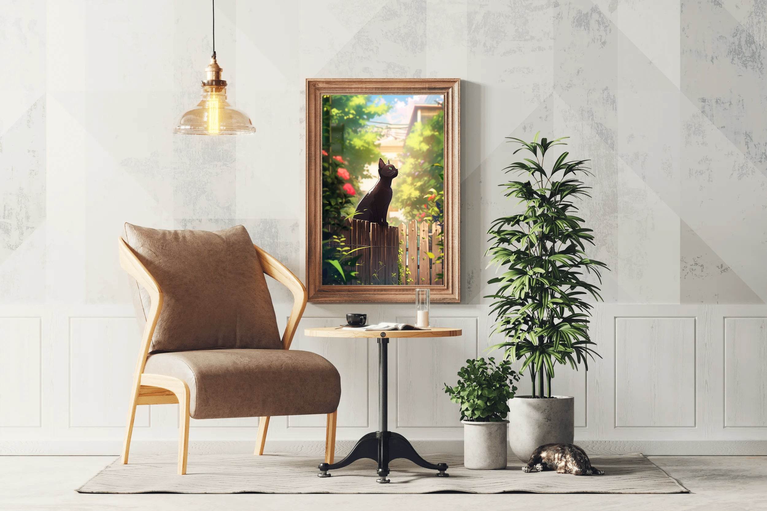 Beautiful Anime Cat Wall Art - beink online art store