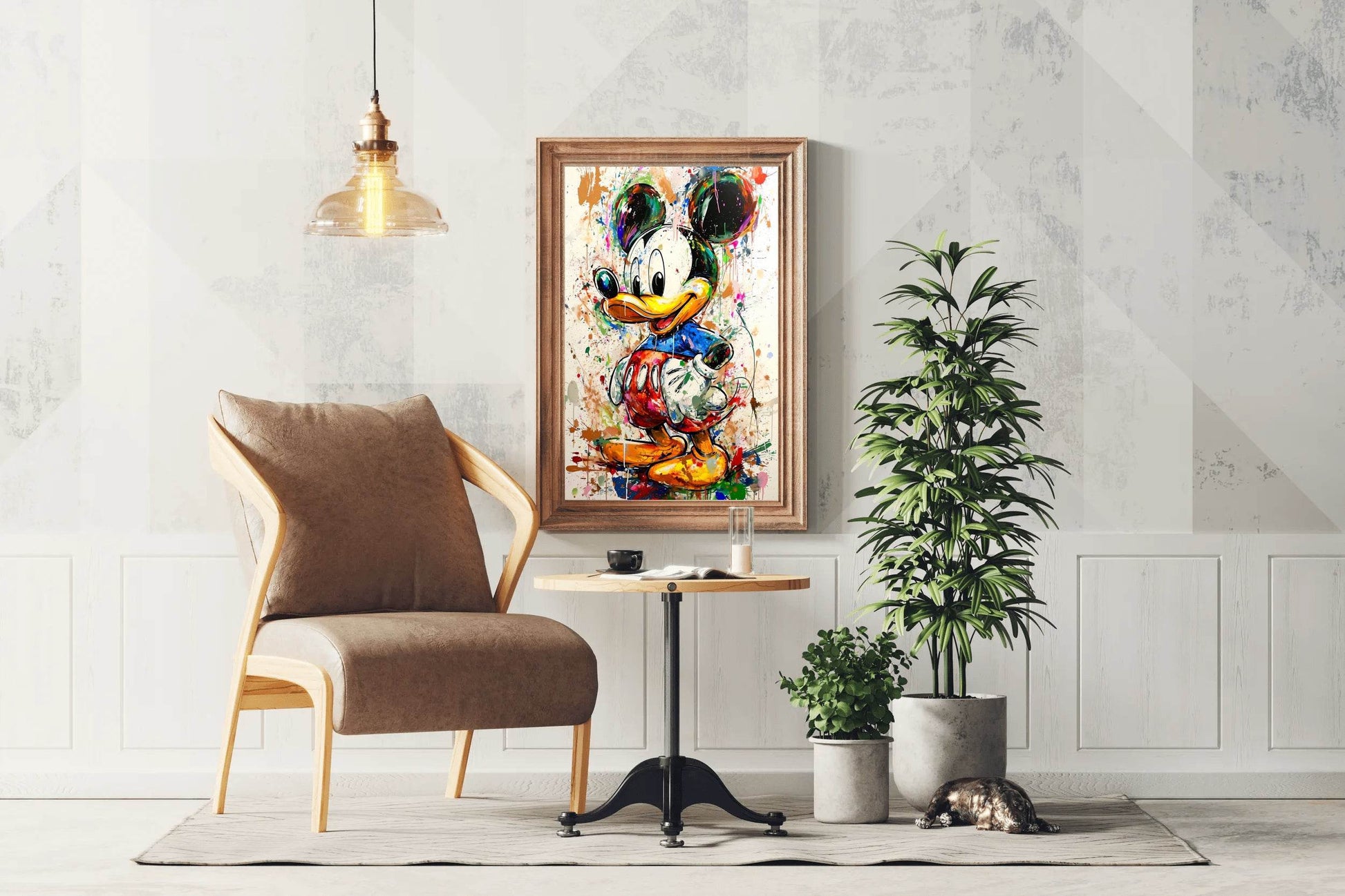 Colorful Mickey with Oil Paint Wall Art - beink online art store