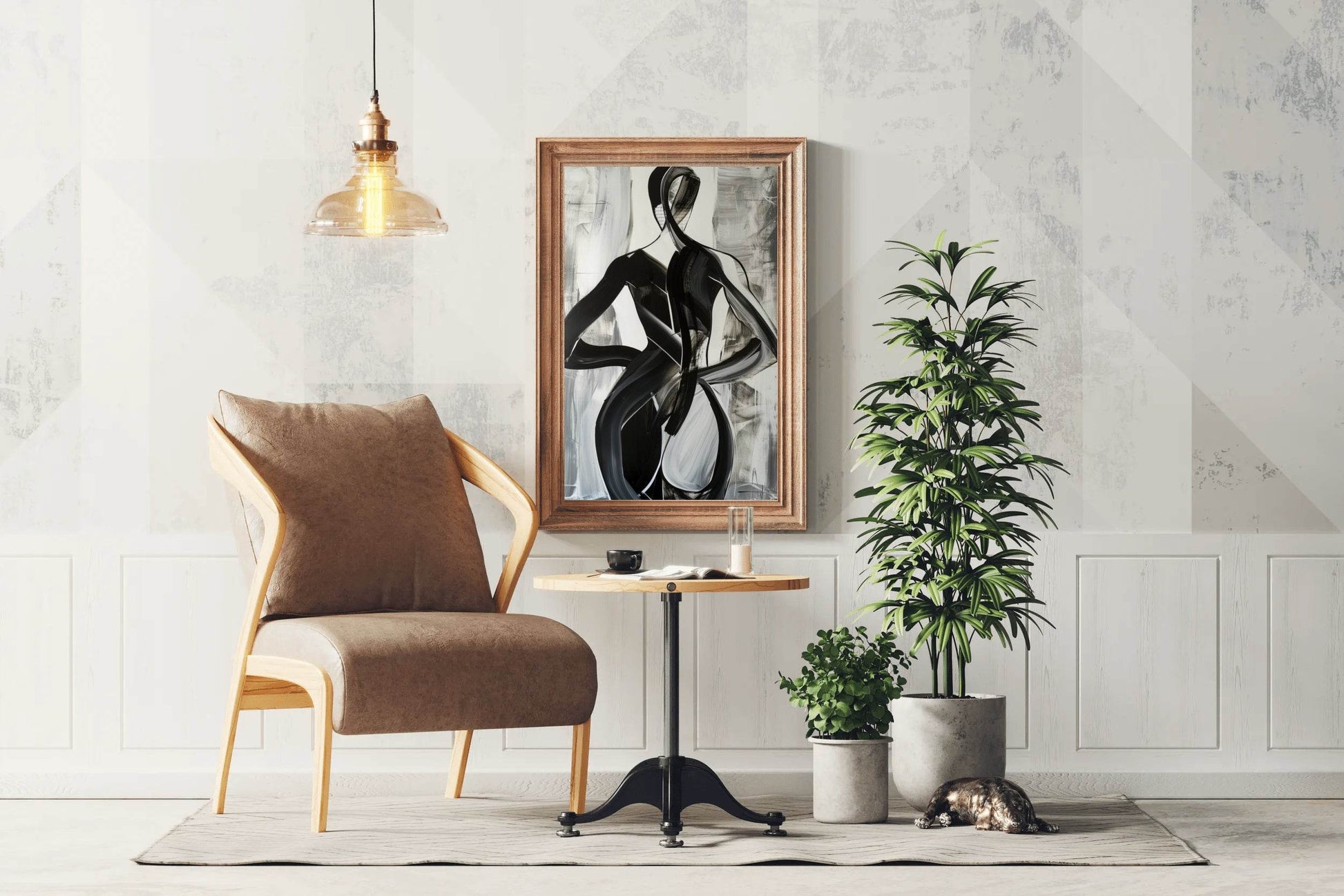 Oil Paint Phantom Figure Modern Wall Art - beink online art store
