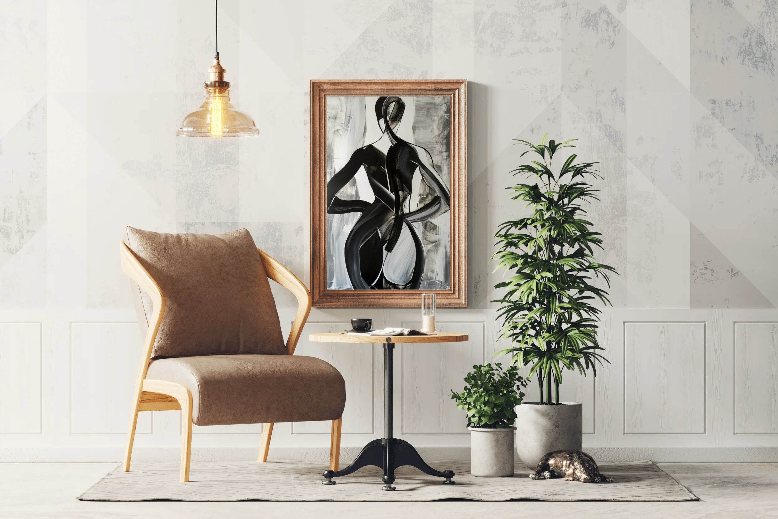Oil Paint Phantom Figure Modern Wall Art - beink online art store
