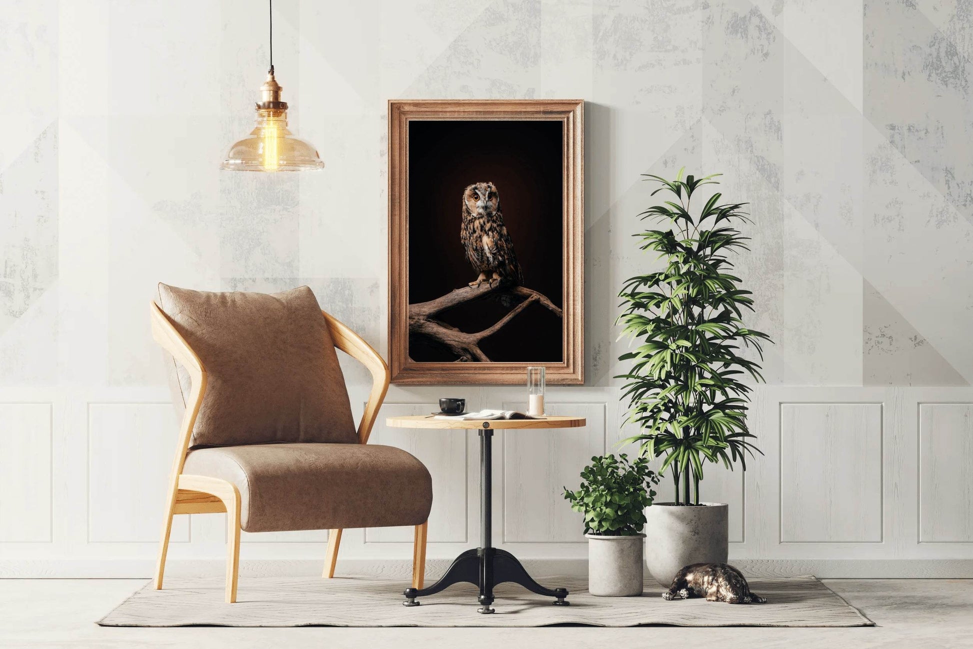 Long-Eared Owl Bird Wall Art - beink online art store