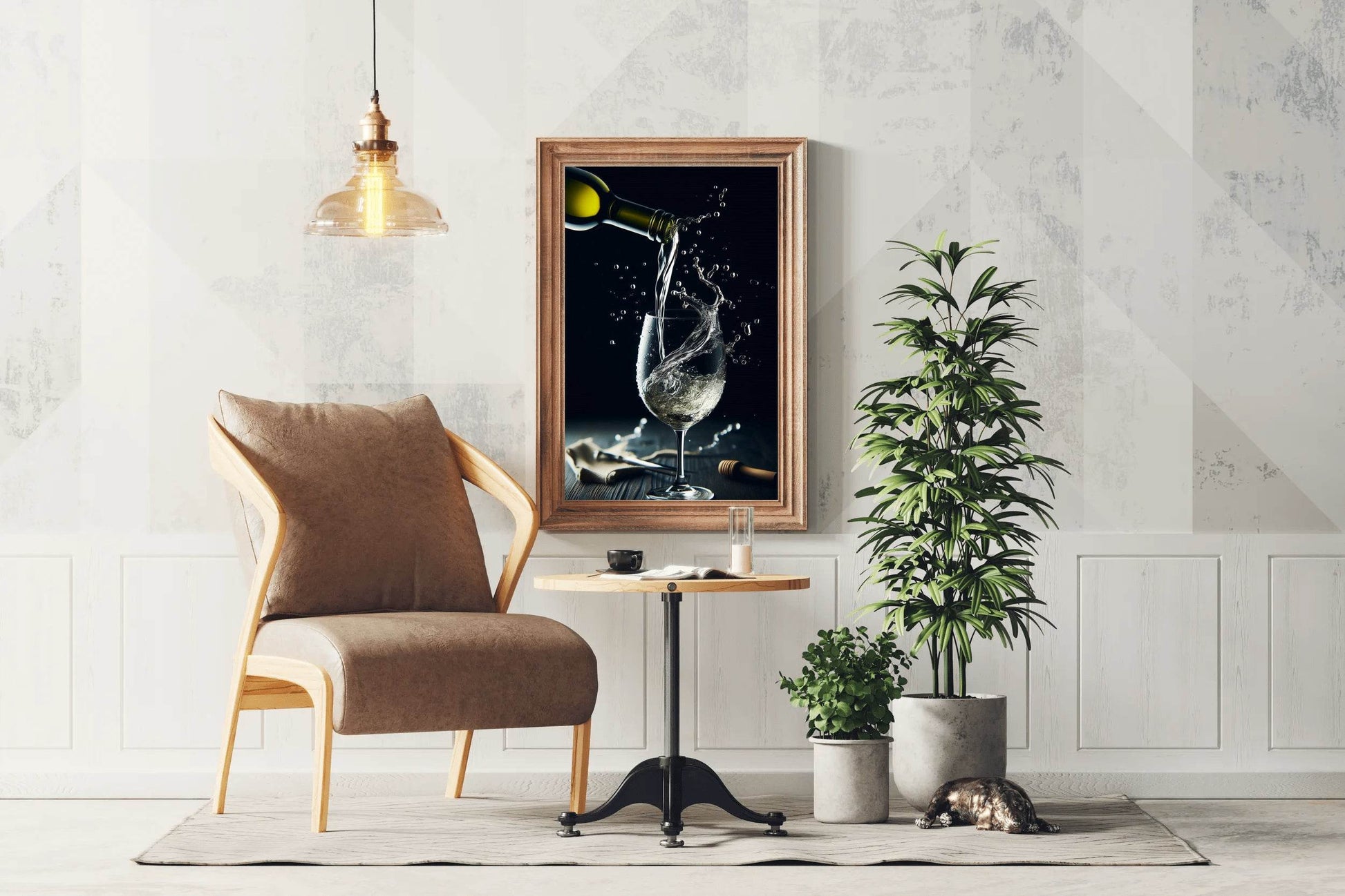 Pouring a Drink Into a Glass Wall Art - beink online art store