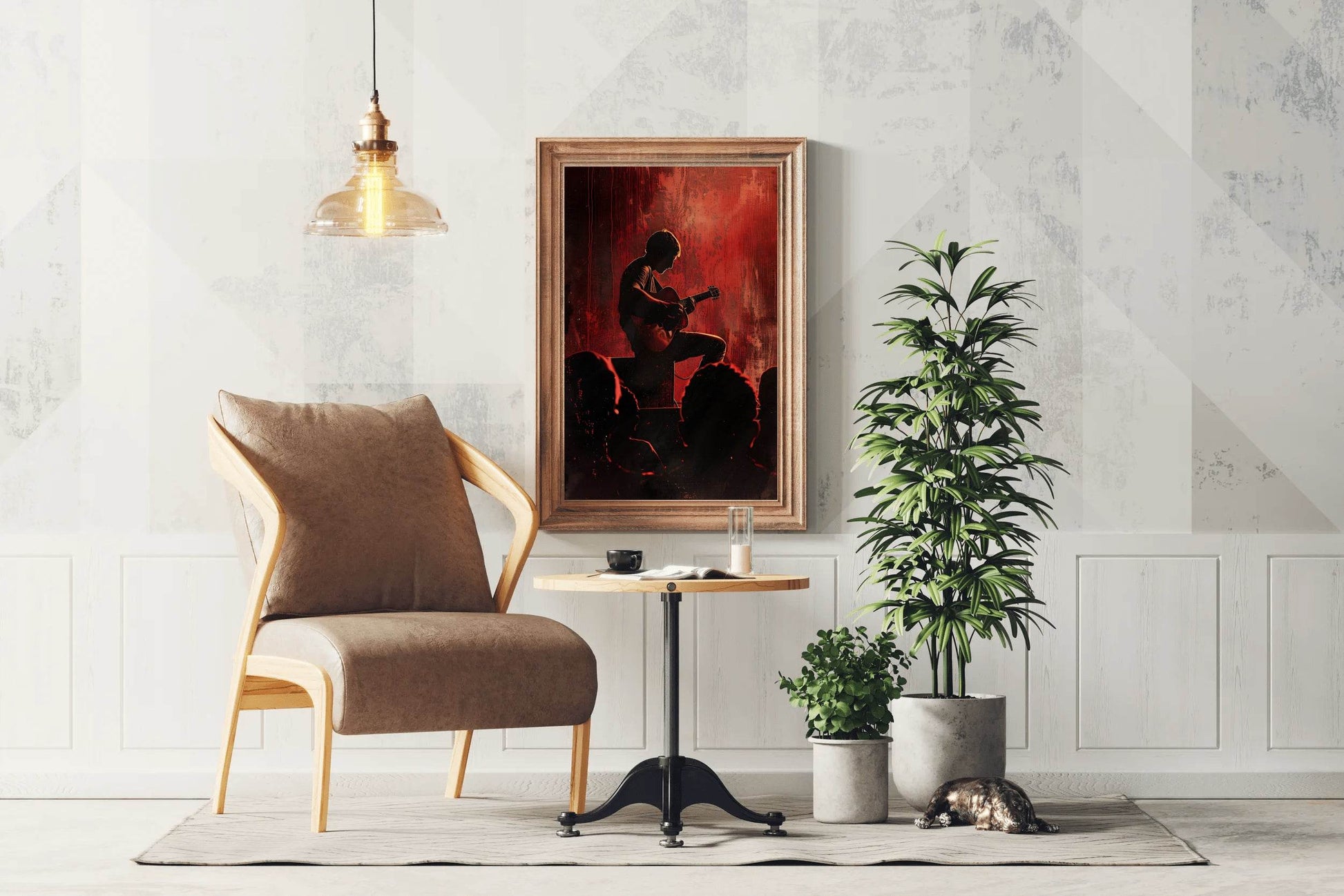 Live Music Performance With Guitar Wall Art - beink online art store