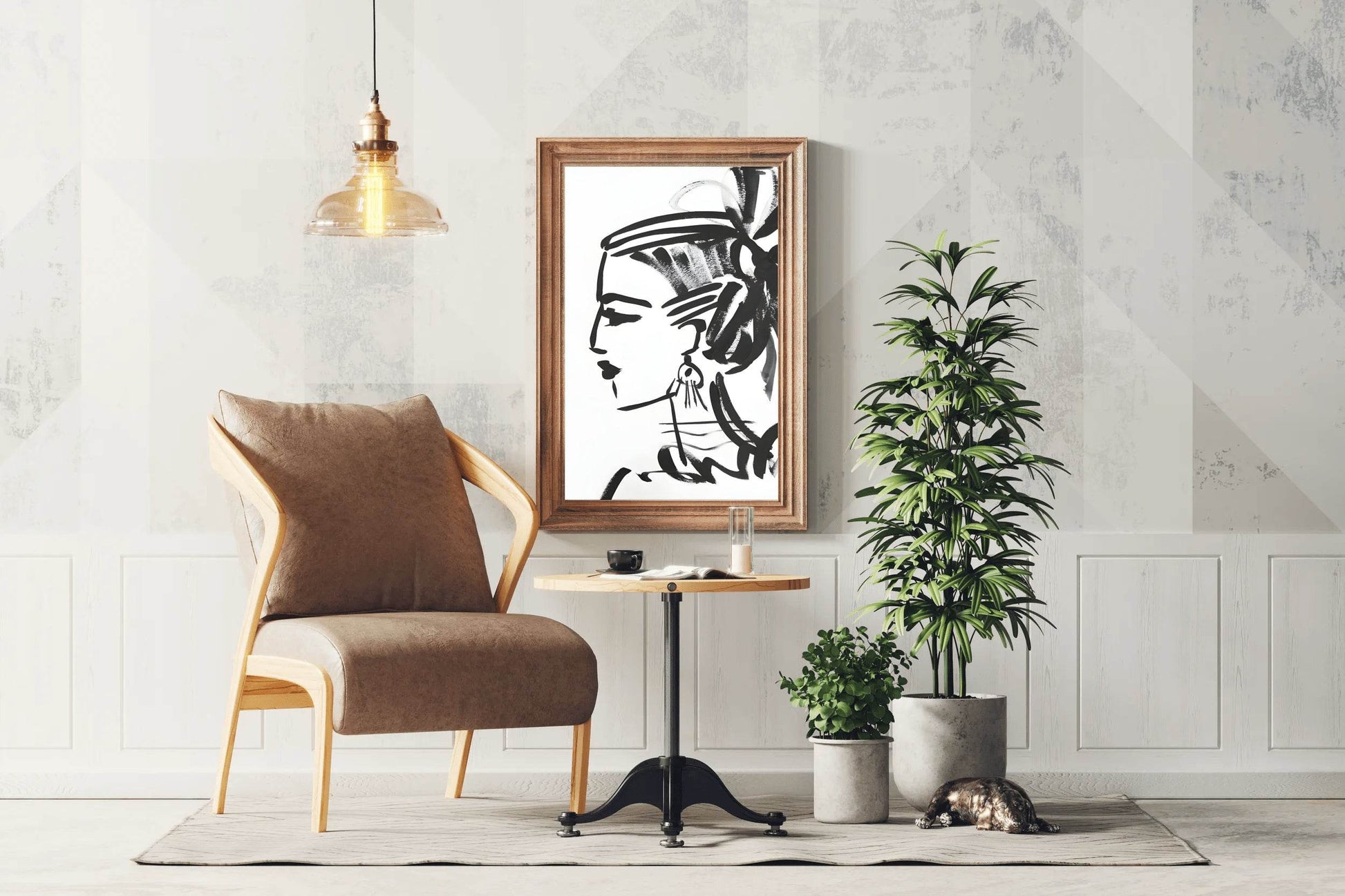 Elegant Silhouette- A Graceful Woman Wall Art - beink online art store