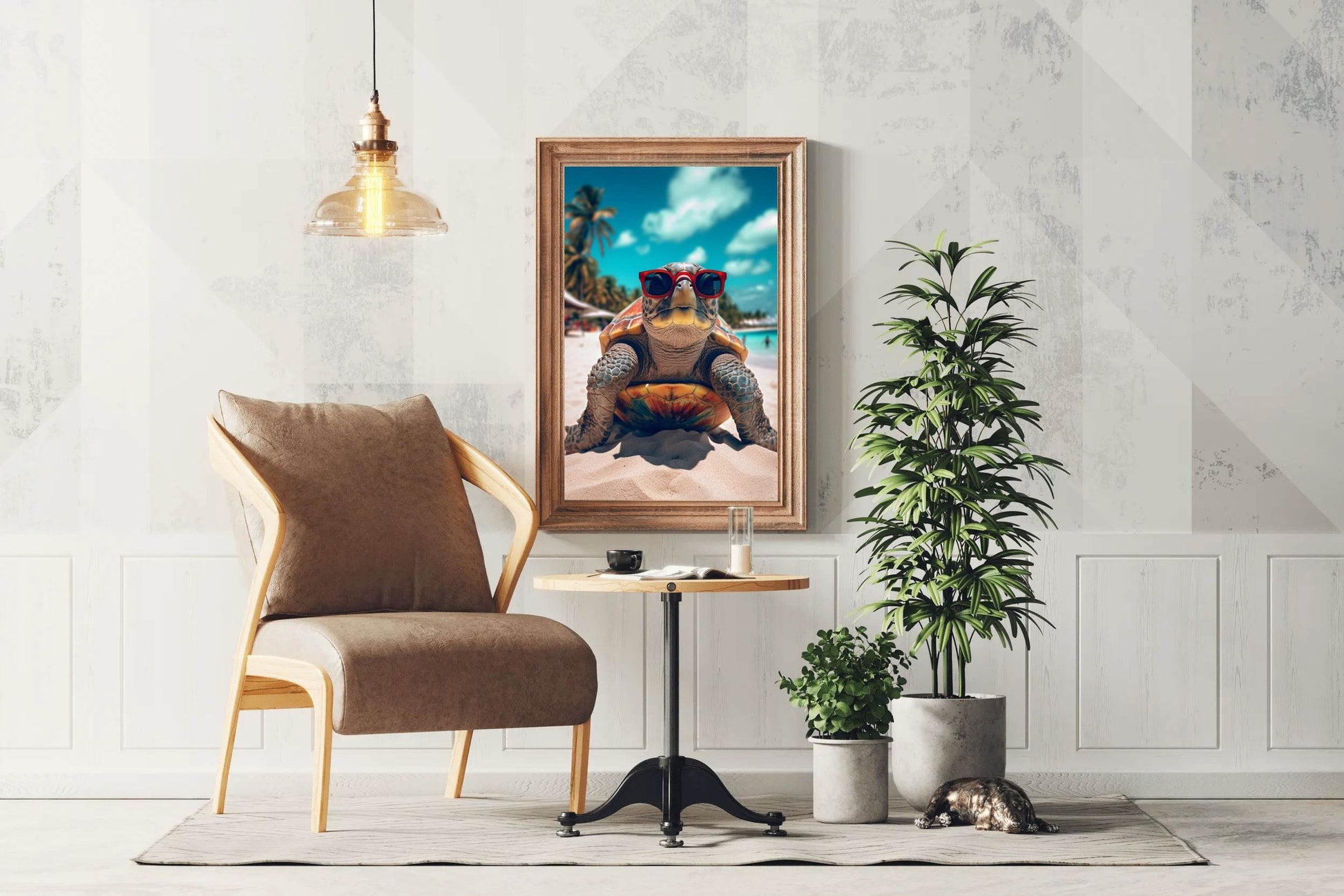 Loggerhead Sea Turtle Animal Wall Art - beink online art store