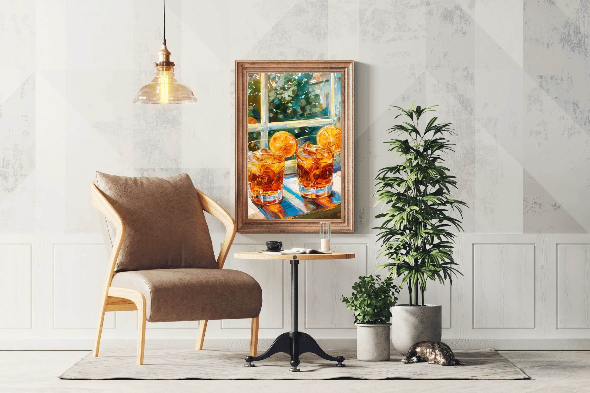 Two Glasses of Iced Tea Window View Wall Art - beink online art store