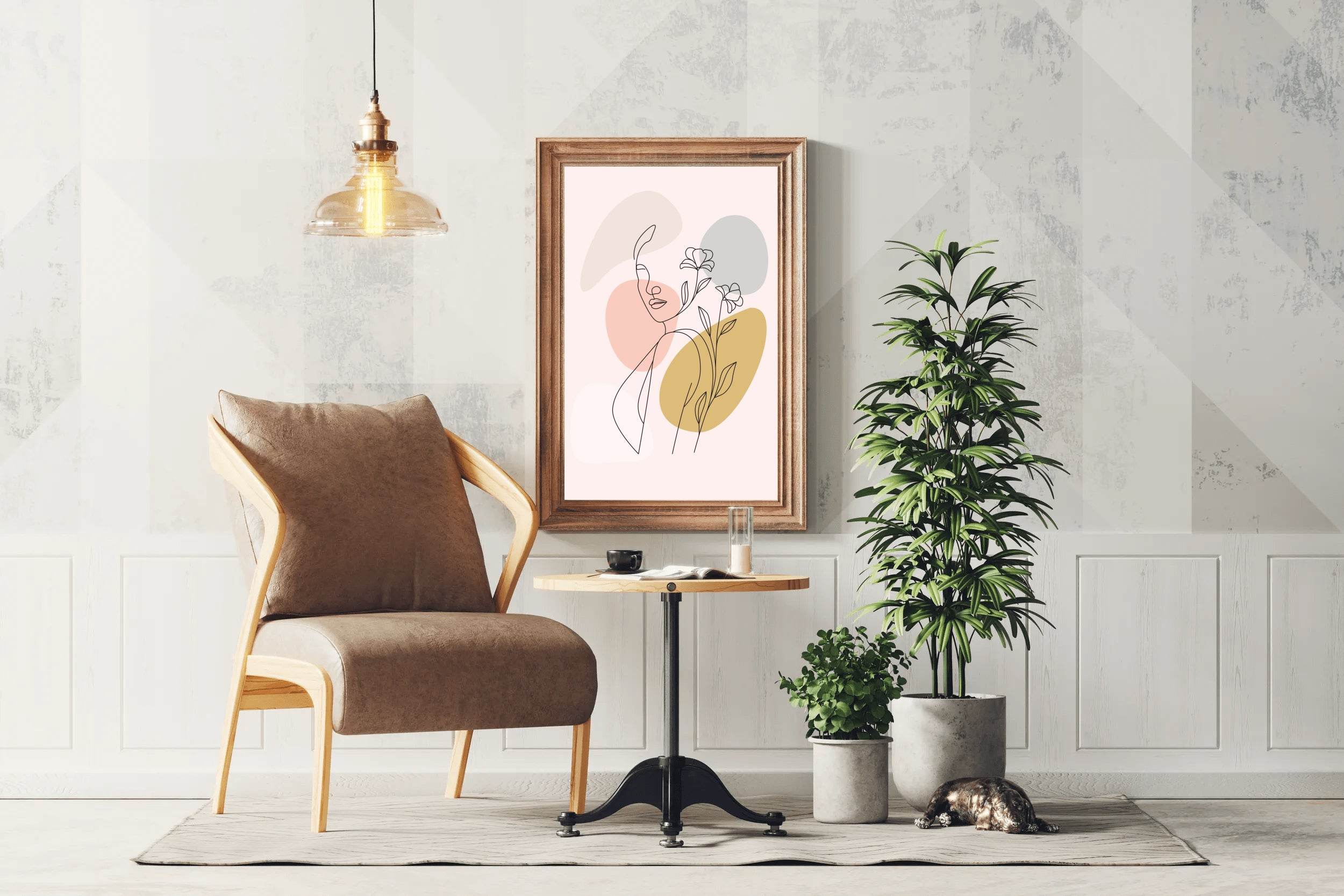 Beautiful Woman Among Flowers Wall Art - beink online art store