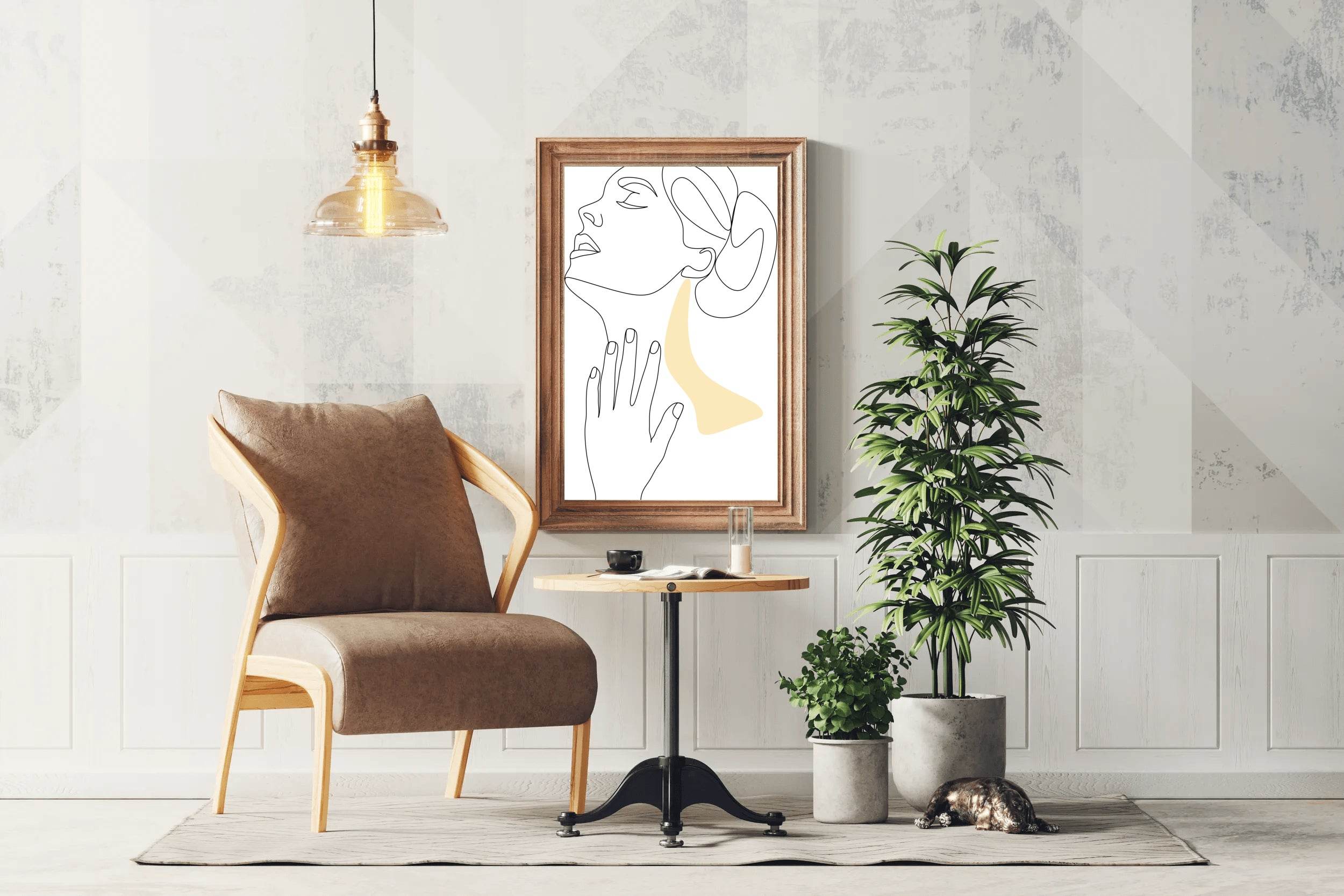 Woman Massaging Her Neck Wall Art - beink online art store