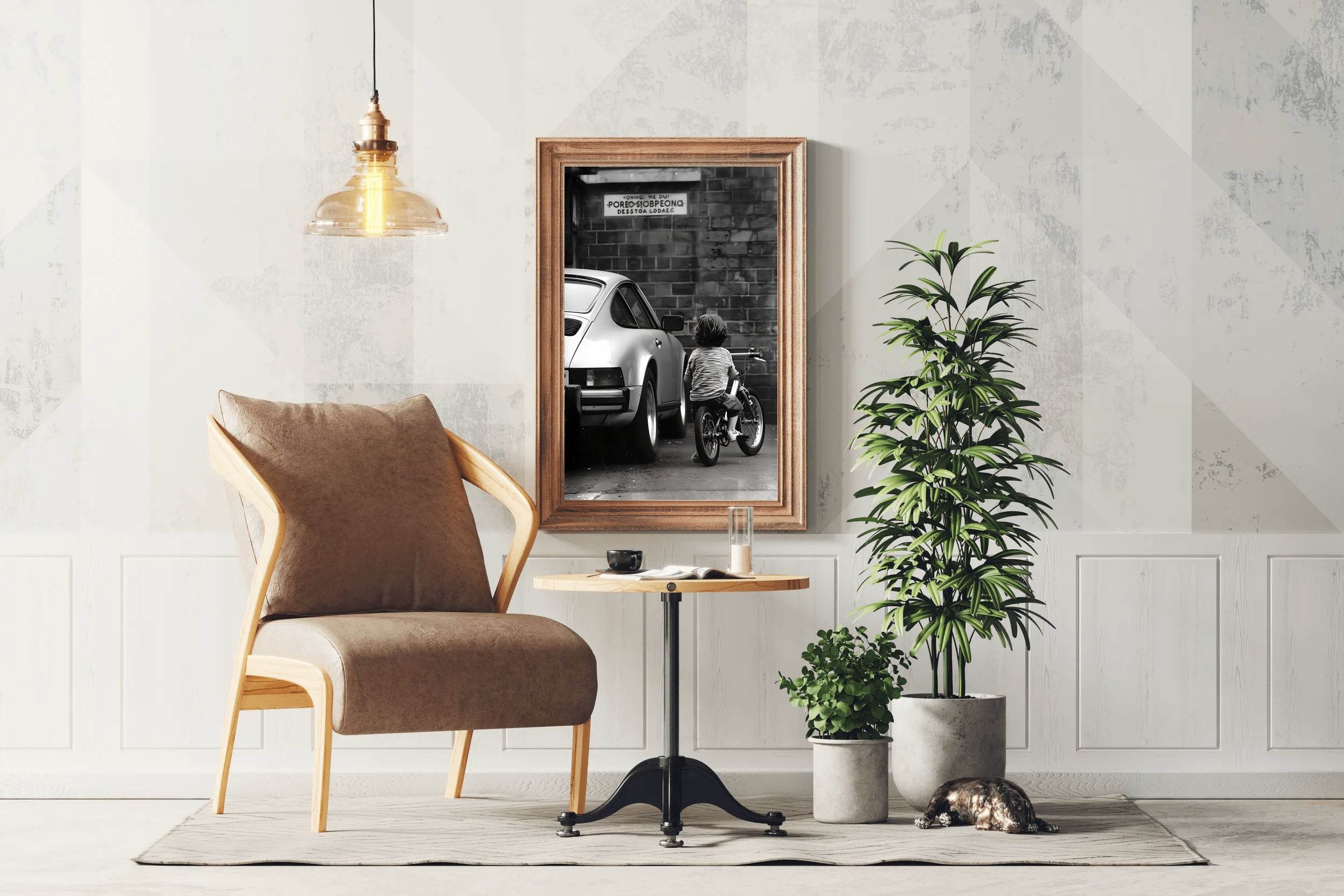 Kid With Porsche 911 Wall Art - beink online art store