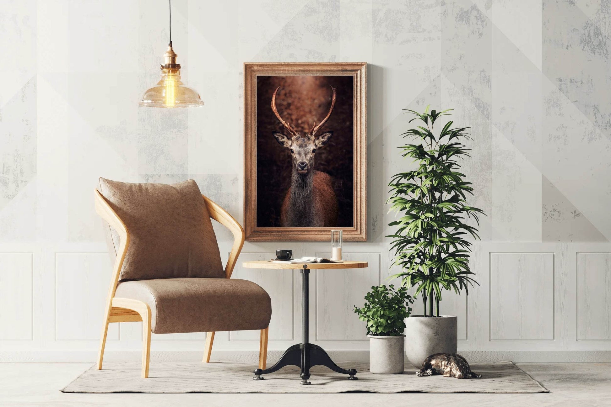 Red Deer Animal Wall Art - beink online art store