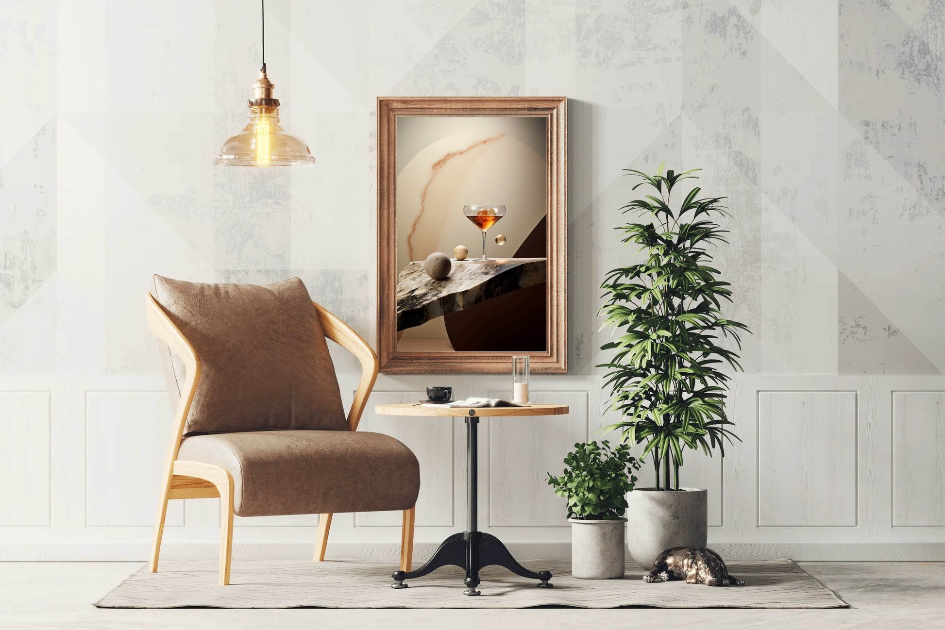 A Glass Of Drink On The Table Wall Art - beink online art store