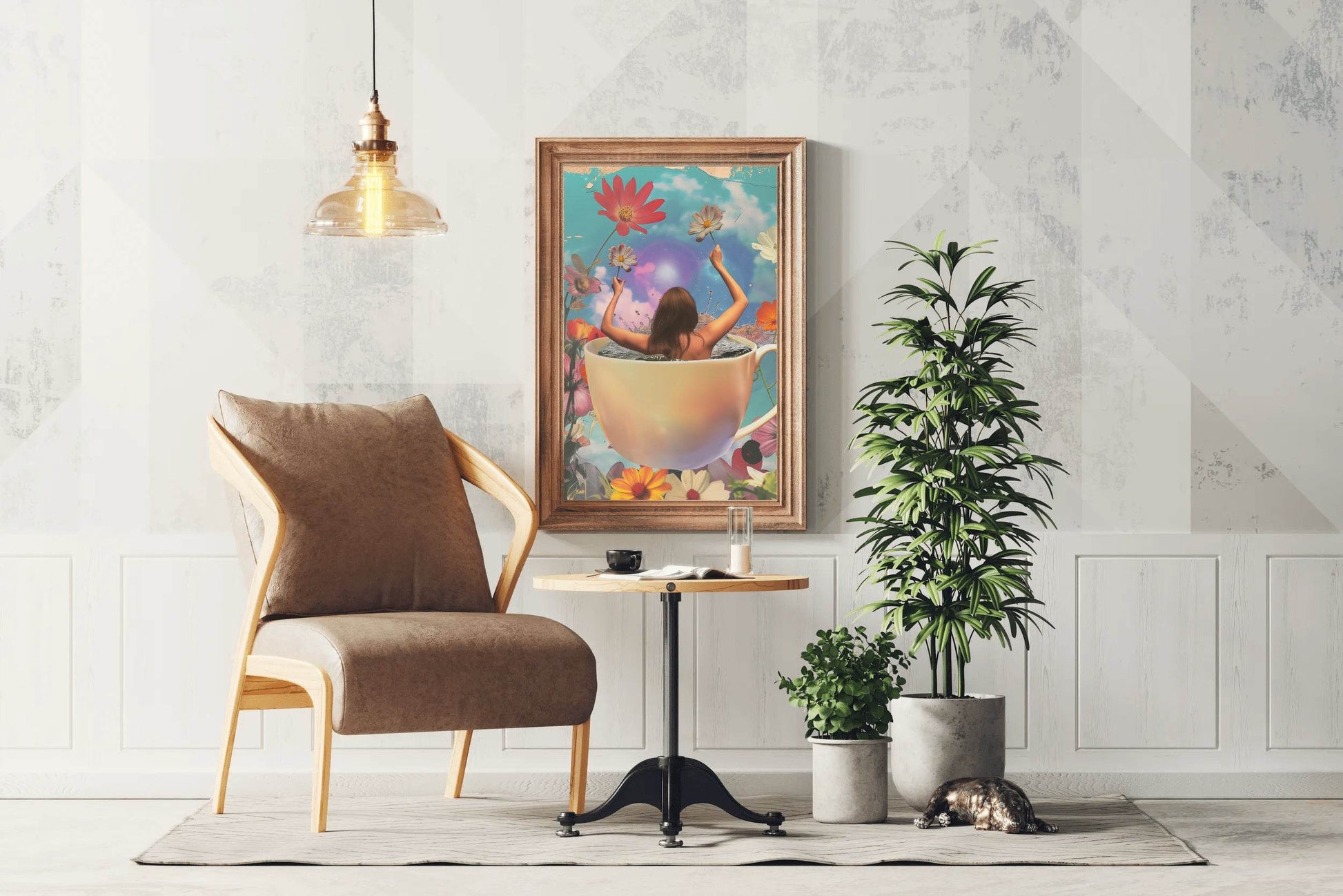 Bathing a Woman in A Cup Wall Art - beink online art store