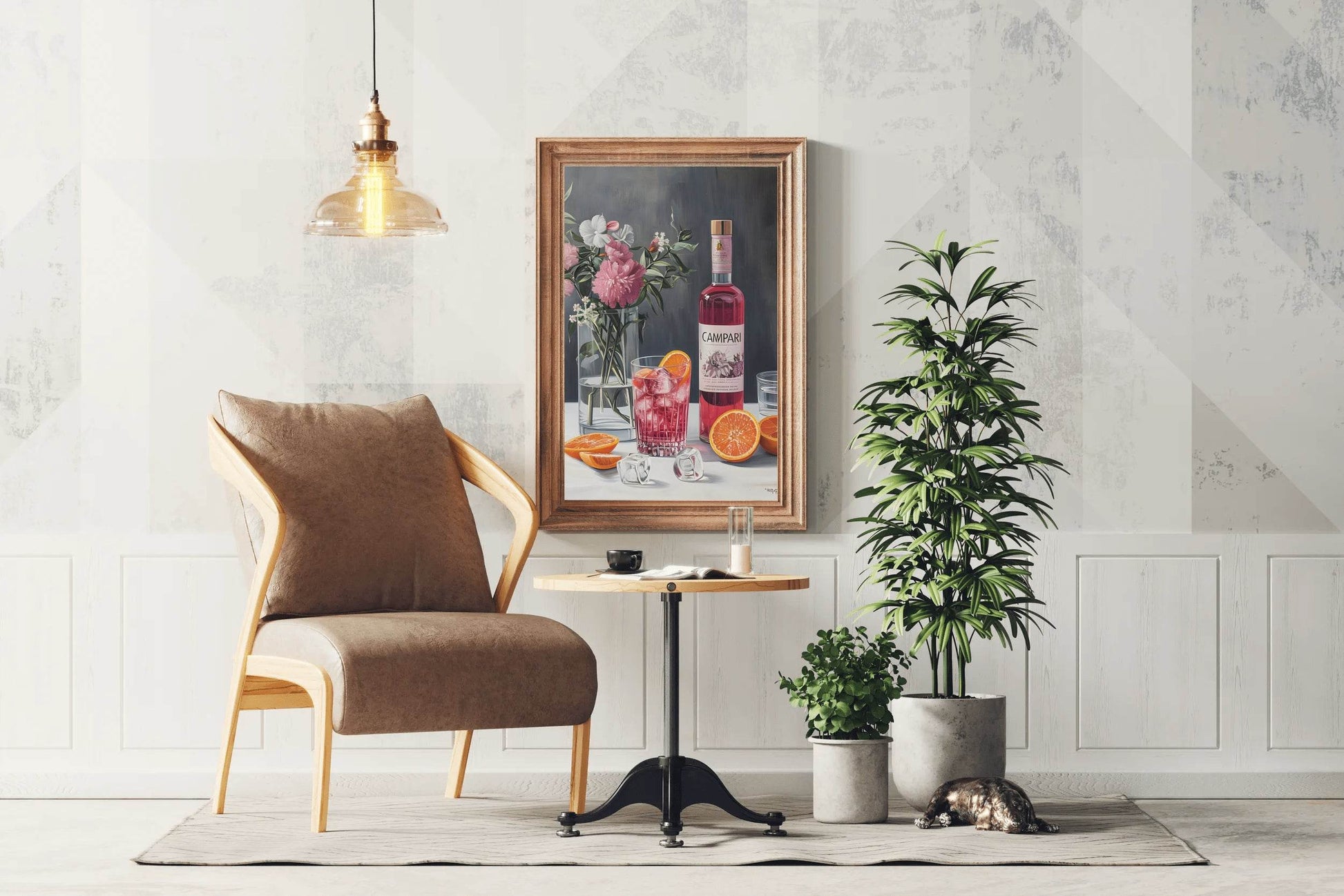 Red Campari Cocktail Wall Art - beink online art store