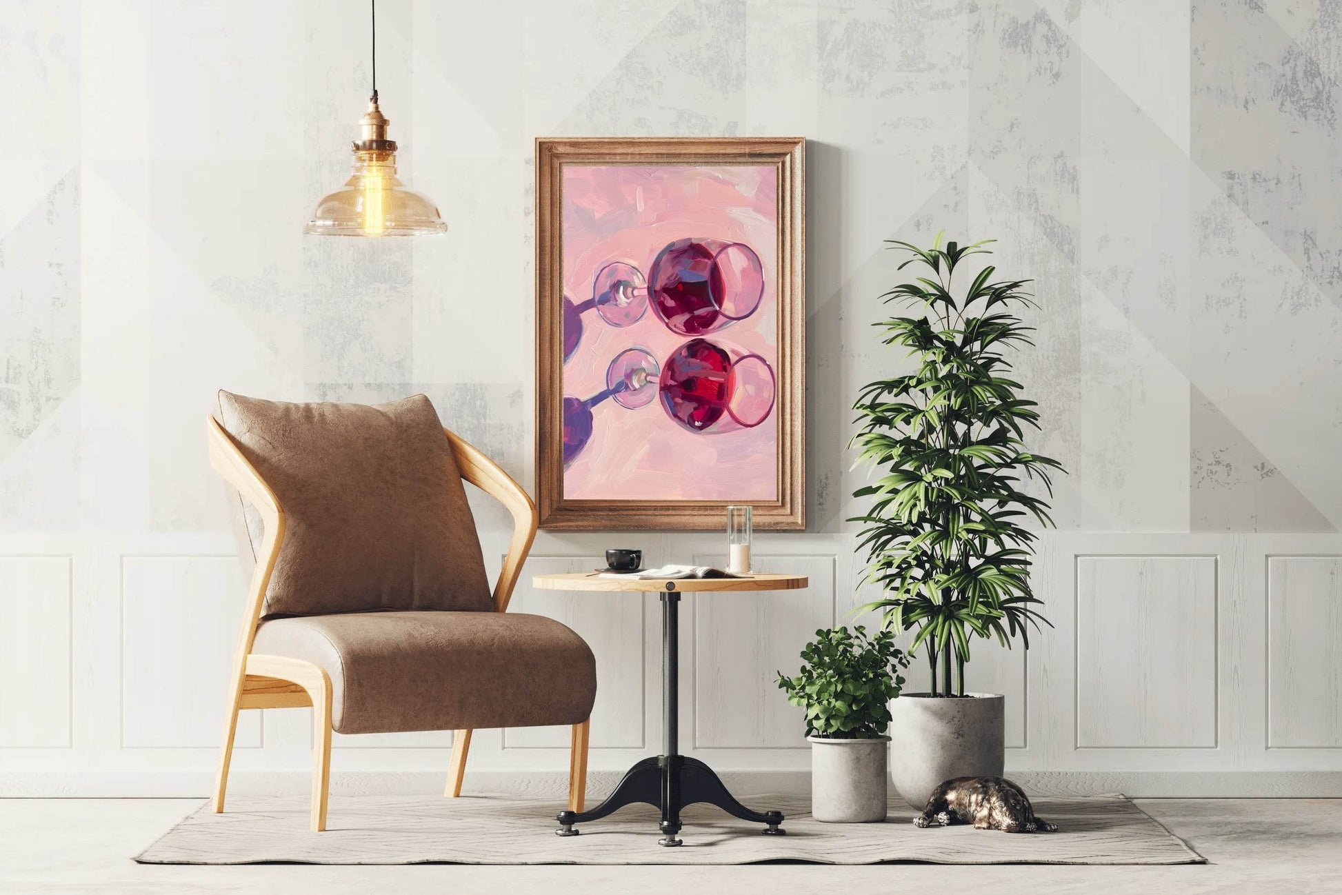 Glasses of Red Wine Wall Art - beink online art store